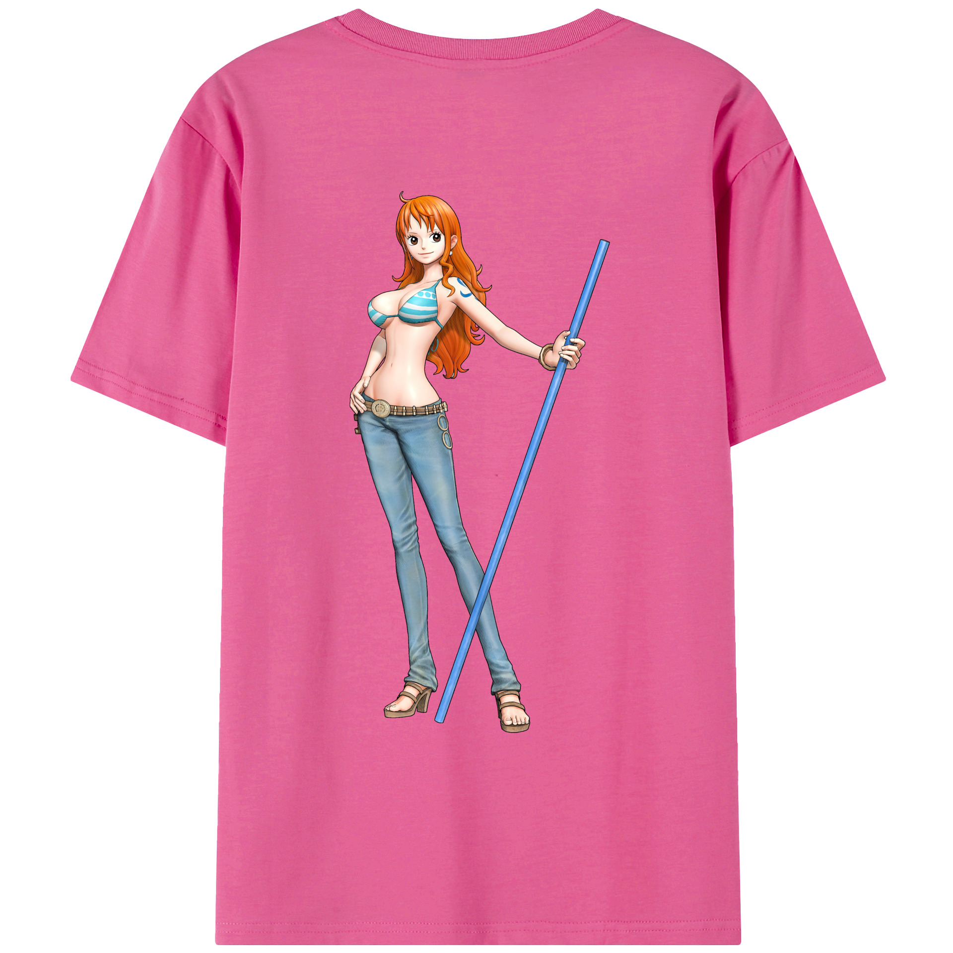 （画像用） ワンピース ナミ ONE PIECE Nami レディース半袖Tシャツ(バックプリント)
