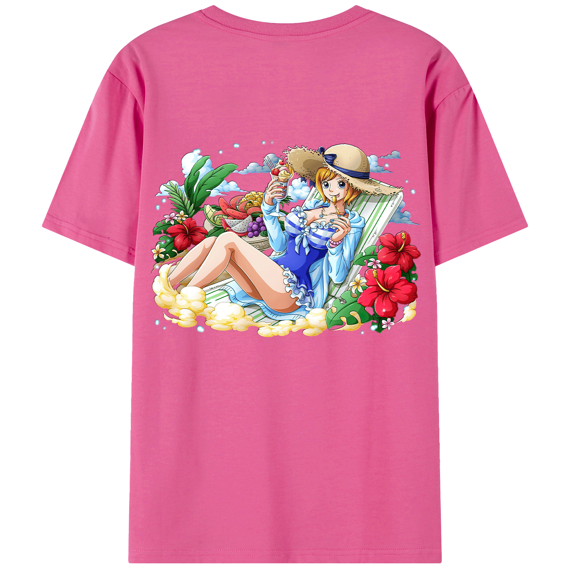 （画像用） ワンピース ナミ ONE PIECE Nami レディース半袖Tシャツ(バックプリント)