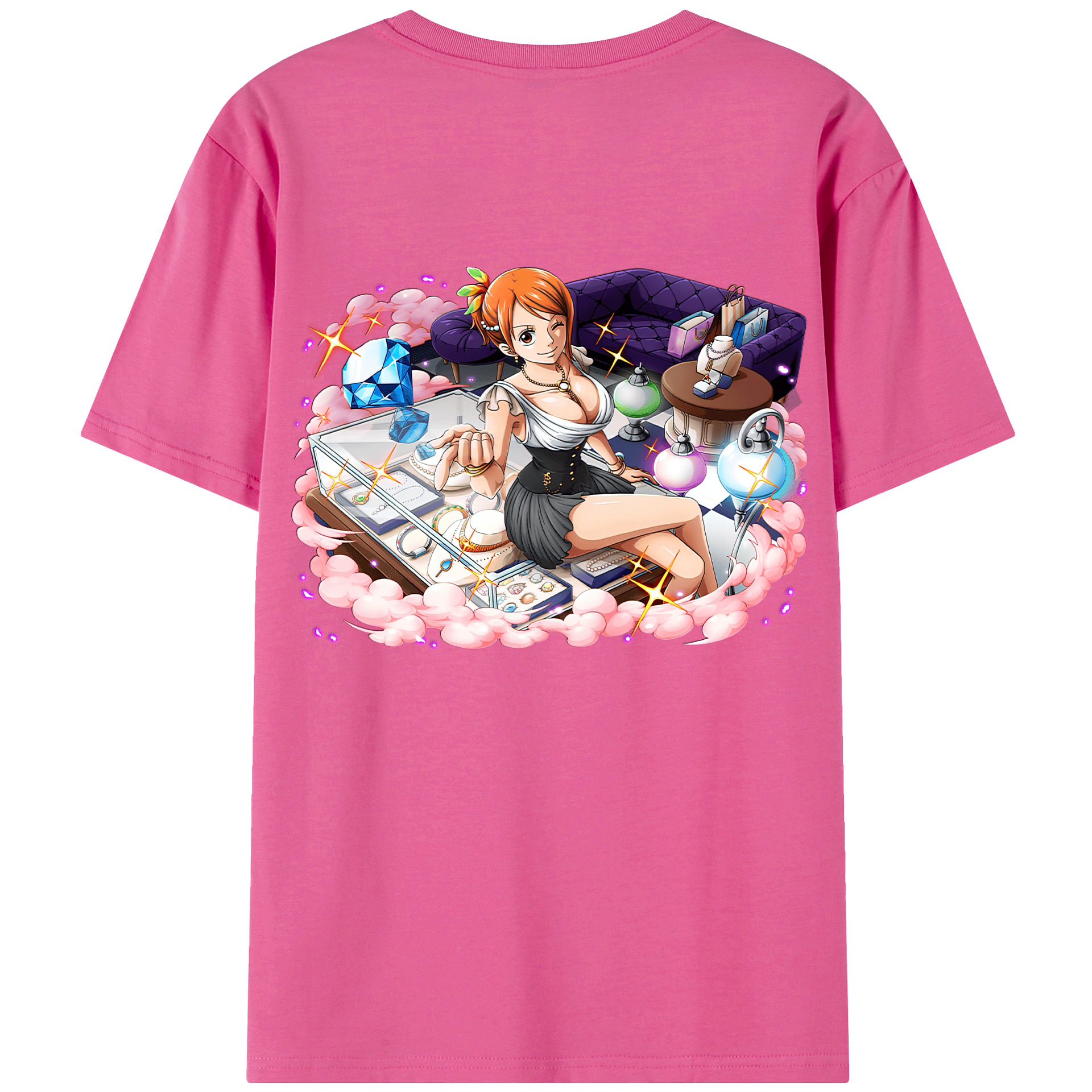 （画像用） ワンピース ナミ ONE PIECE Nami レディース半袖Tシャツ(バックプリント)