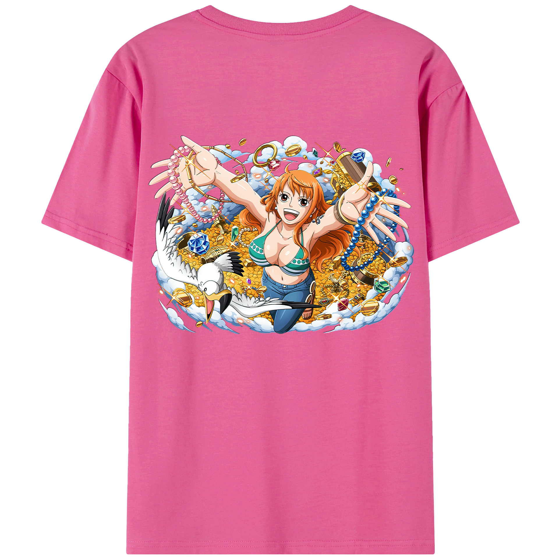 （画像用） ワンピース ナミ ONE PIECE Nami レディース半袖Tシャツ(バックプリント)