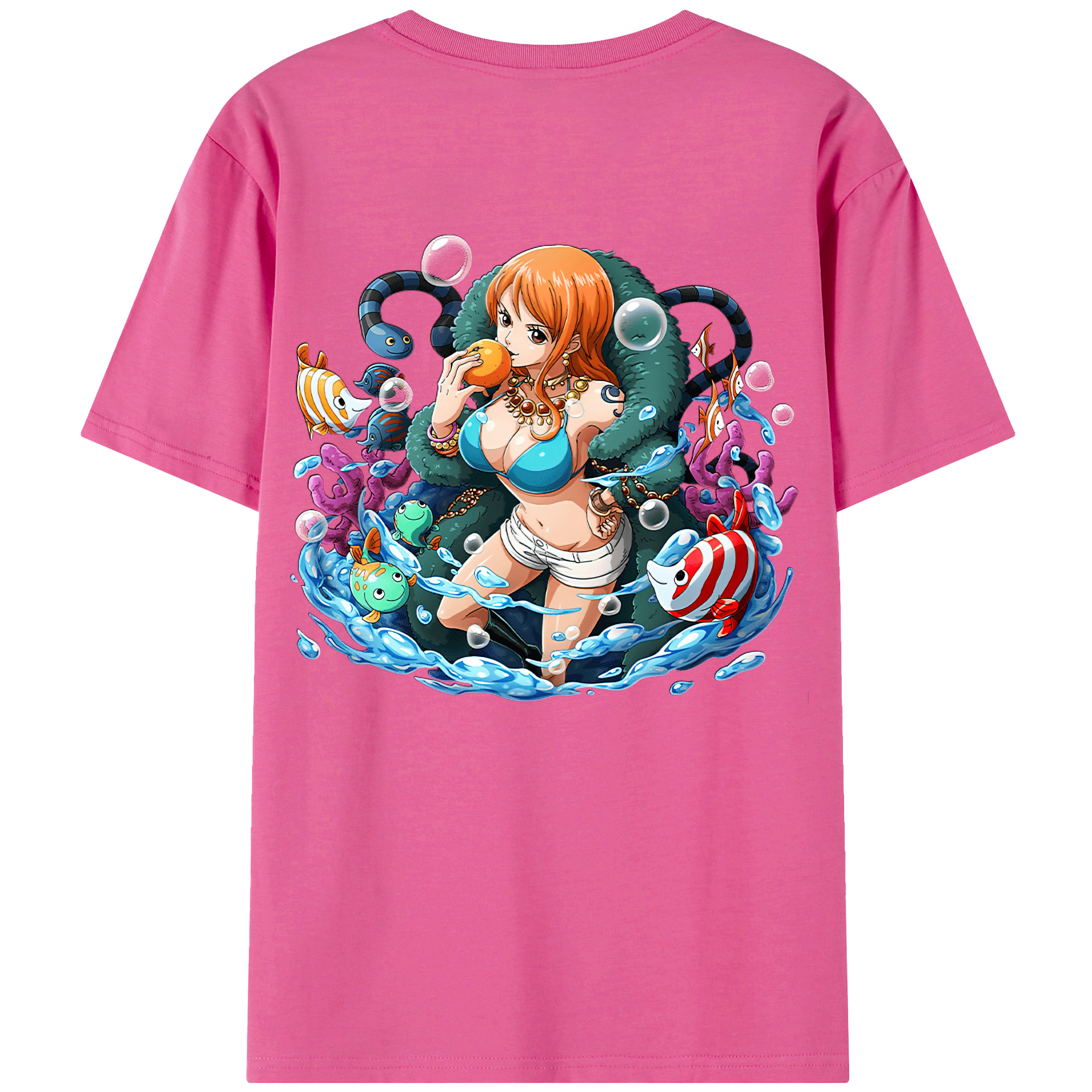 （画像用） ワンピース ナミ ONE PIECE Nami レディース半袖Tシャツ(バックプリント)