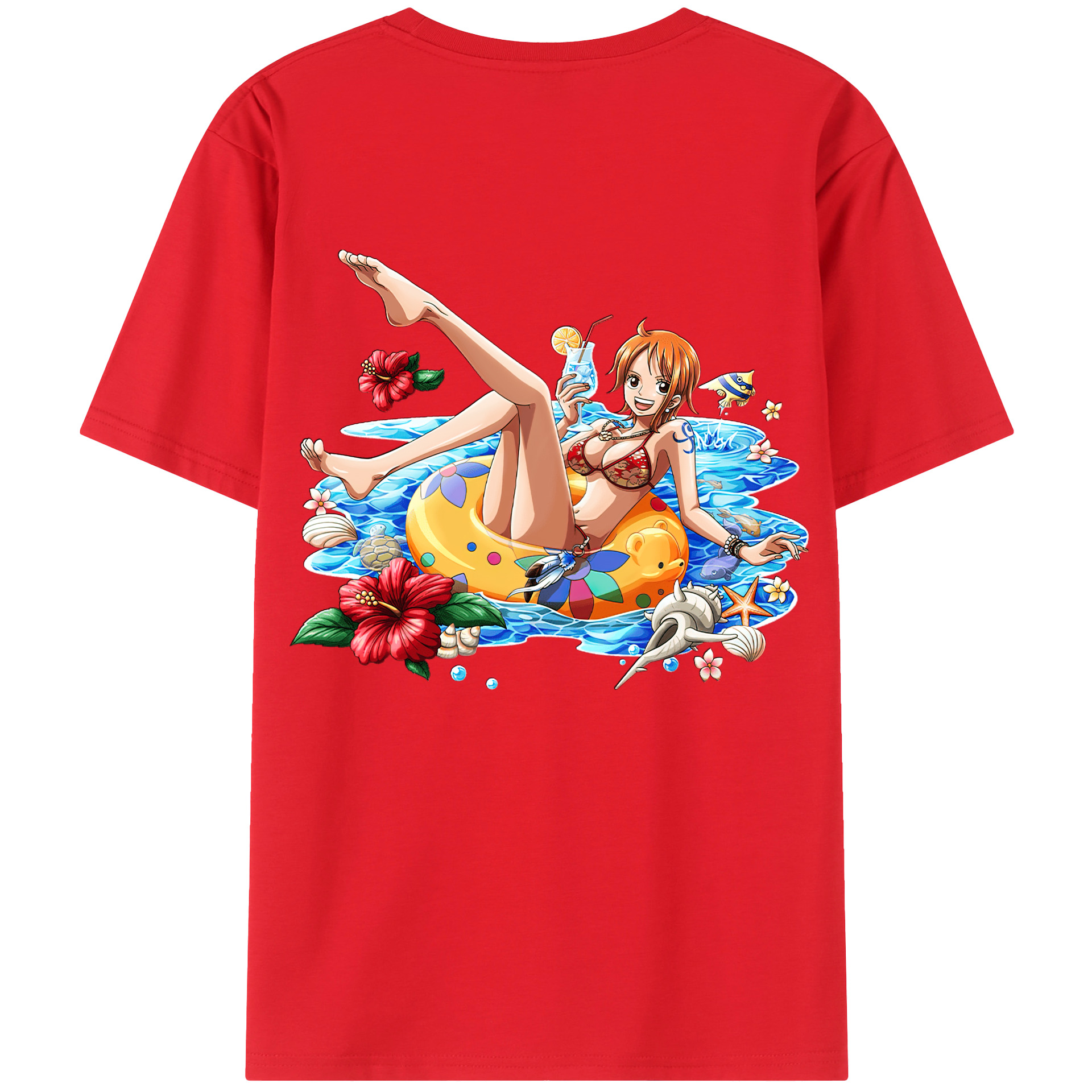 （画像用） ワンピース ナミ ONE PIECE Nami レディース半袖Tシャツ(バックプリント)