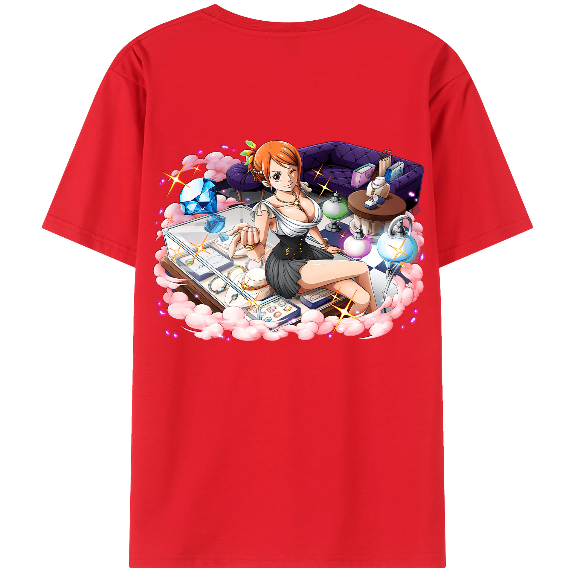（画像用） ワンピース ナミ ONE PIECE Nami レディース半袖Tシャツ(バックプリント)