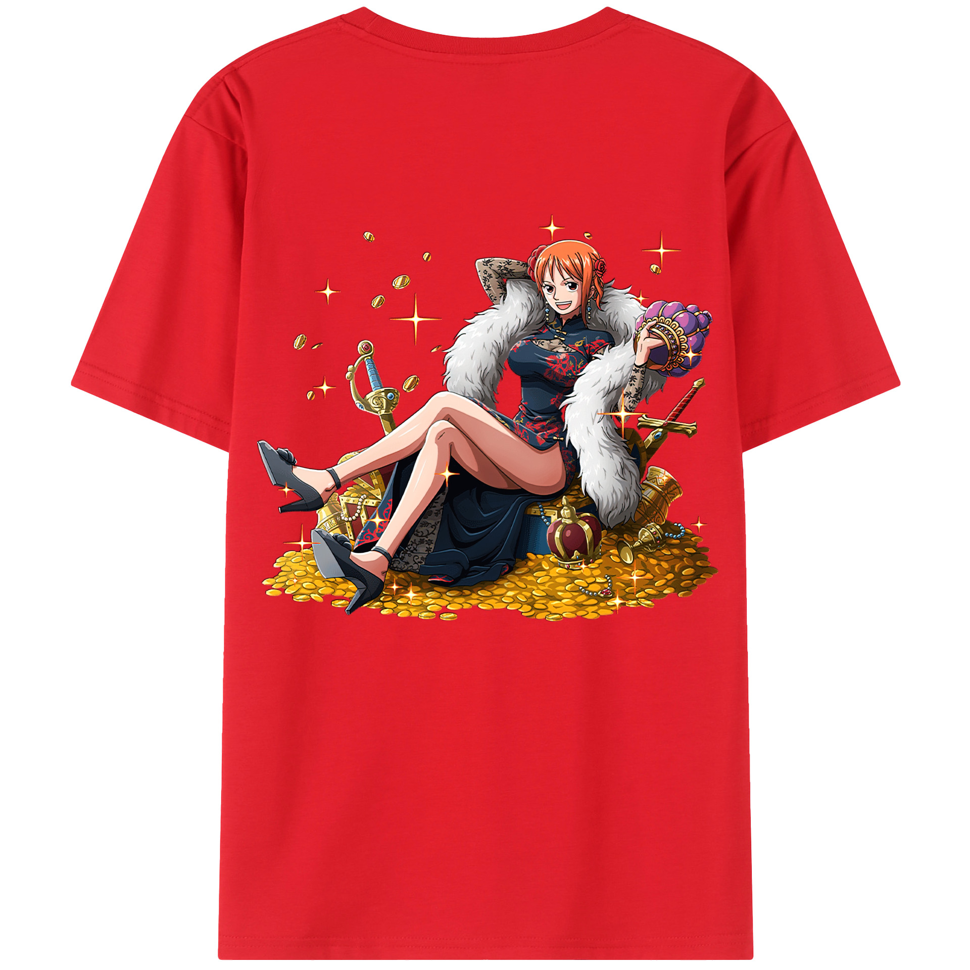 （画像用） ワンピース ナミ ONE PIECE Nami レディース半袖Tシャツ(バックプリント)