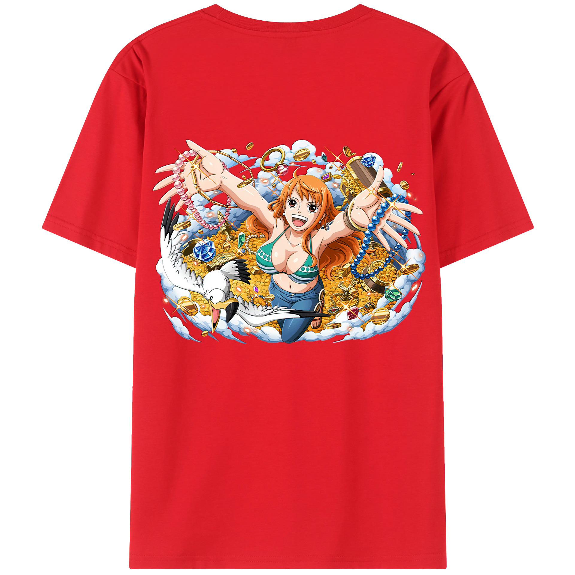 （画像用） ワンピース ナミ ONE PIECE Nami レディース半袖Tシャツ(バックプリント)