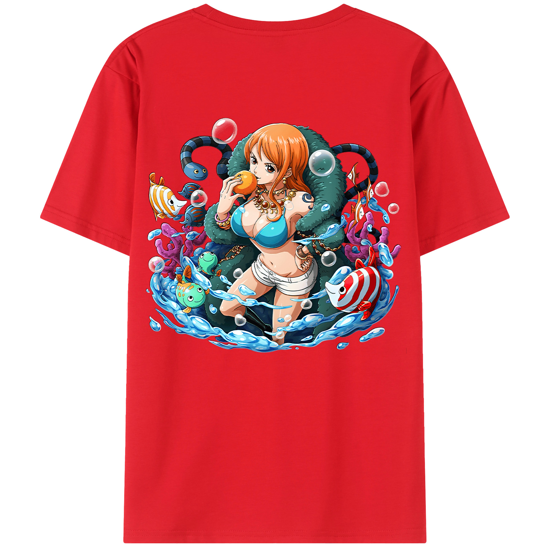 （画像用） ワンピース ナミ ONE PIECE Nami レディース半袖Tシャツ(バックプリント)