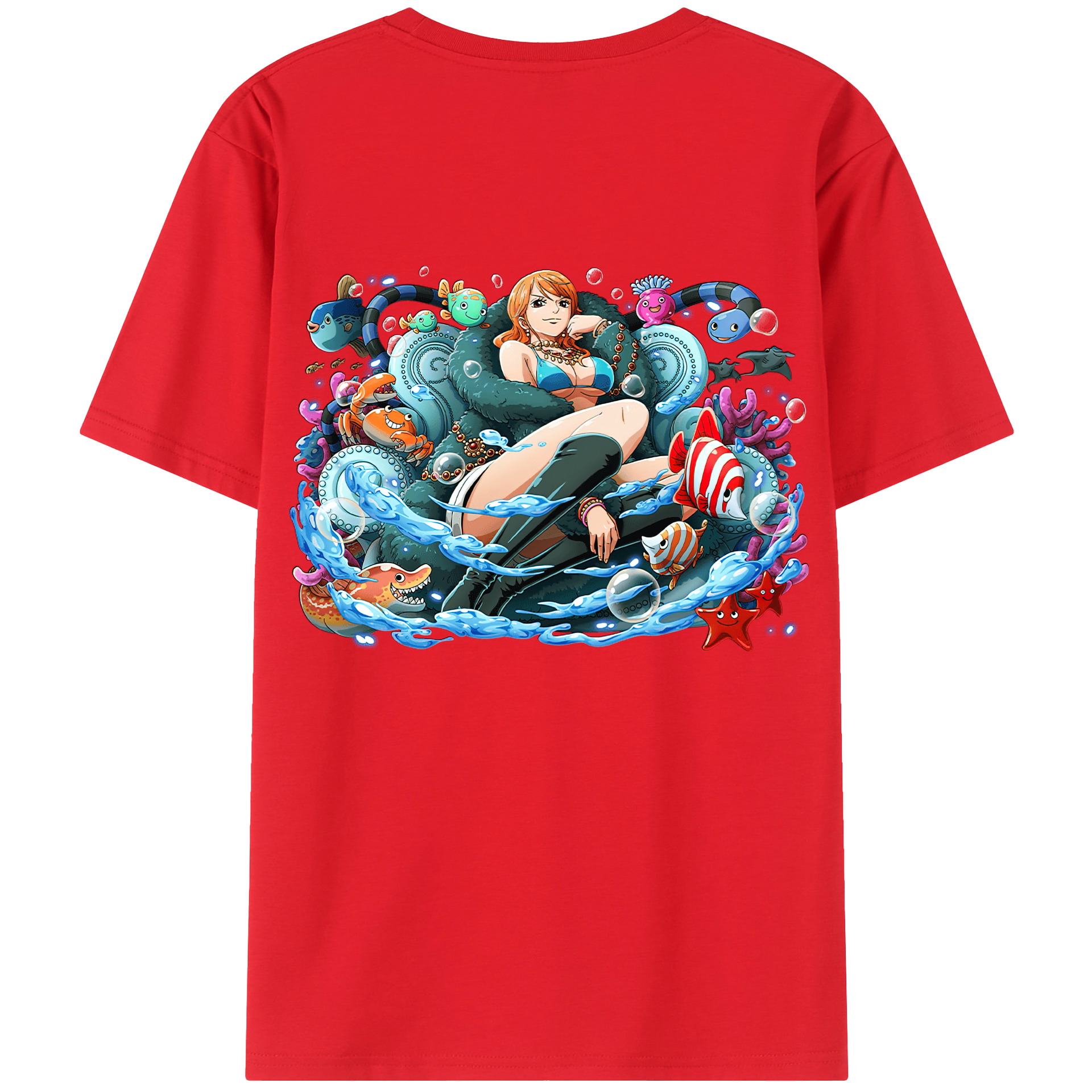 （画像用） ワンピース ナミ ONE PIECE Nami レディース半袖Tシャツ(バックプリント)