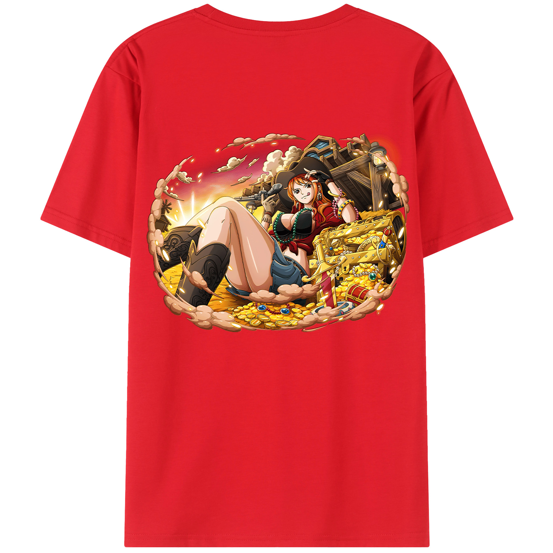 （画像用） ワンピース ナミ ONE PIECE Nami レディース半袖Tシャツ(バックプリント)