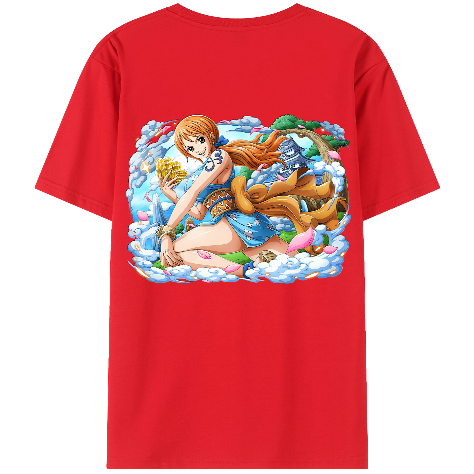 （画像用） ワンピース ナミ ONE PIECE Nami レディース半袖Tシャツ(バックプリント)