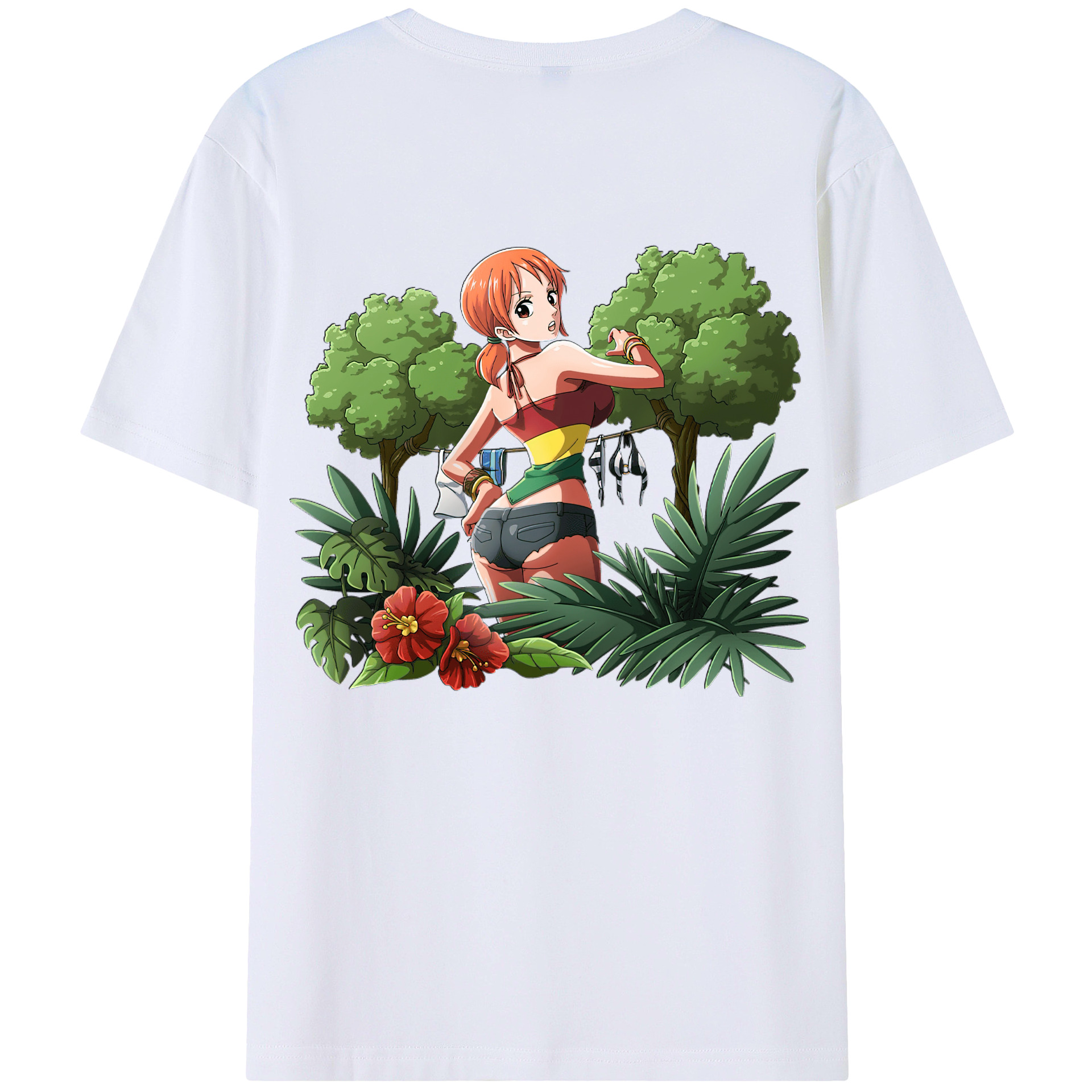 （画像用） ワンピース ナミ ONE PIECE Nami レディース半袖Tシャツ(バックプリント)