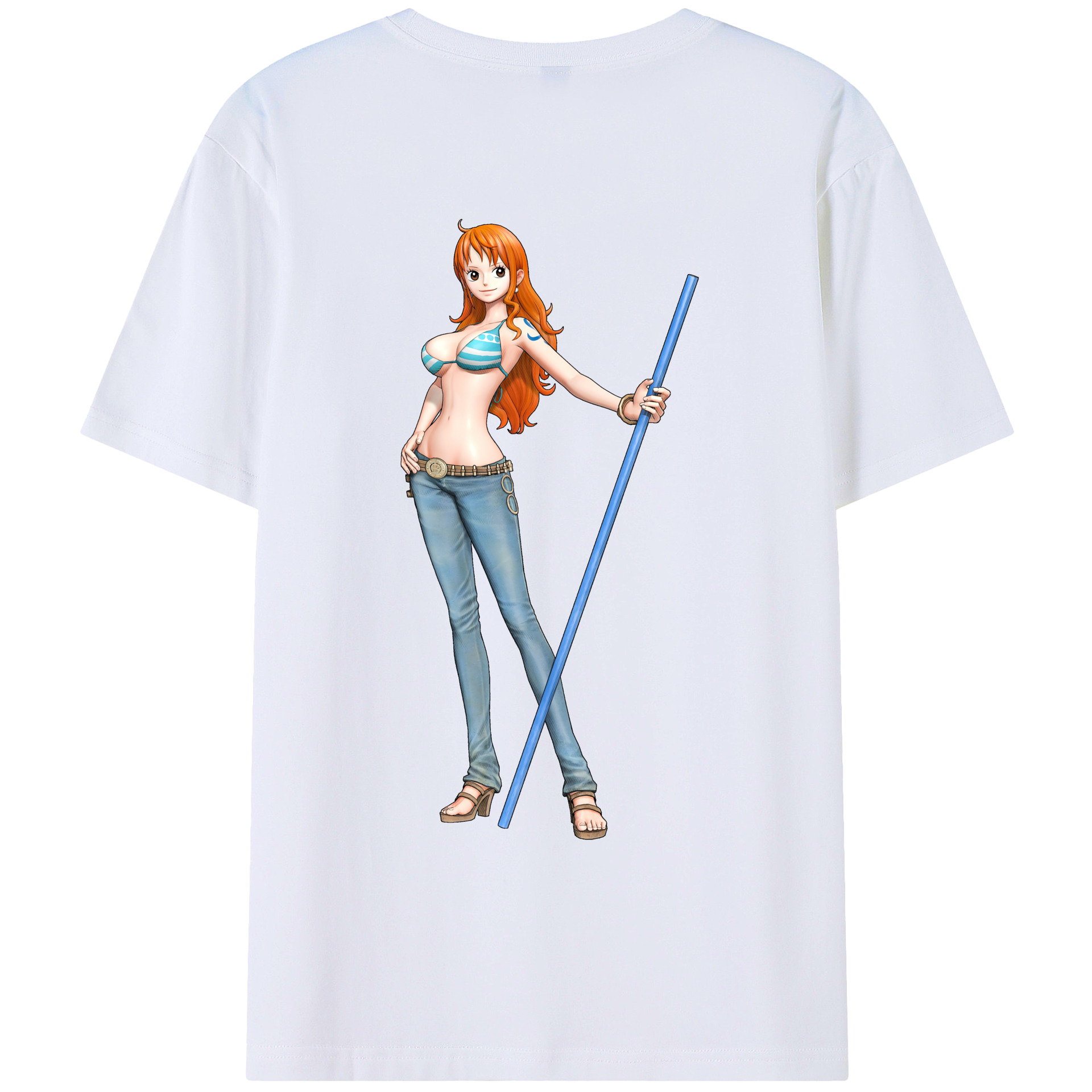 （画像用） ワンピース ナミ ONE PIECE Nami レディース半袖Tシャツ(バックプリント)