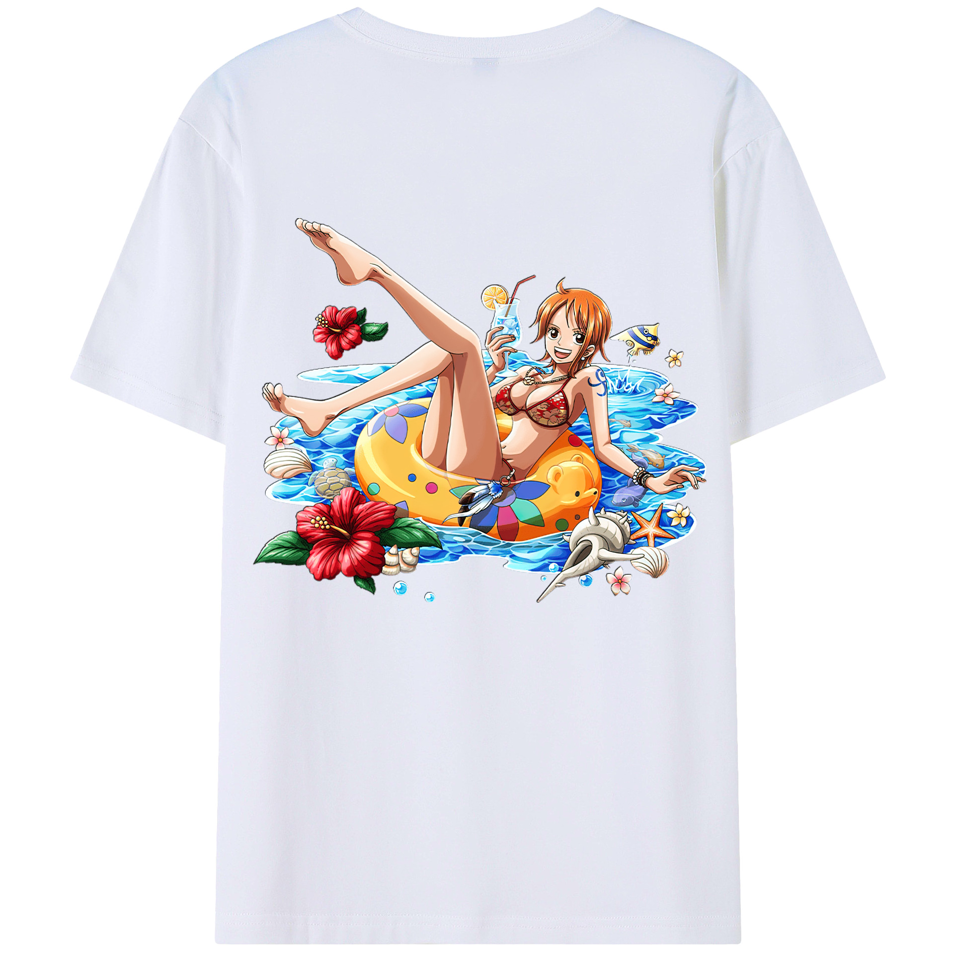 （画像用） ワンピース ナミ ONE PIECE Nami レディース半袖Tシャツ(バックプリント)