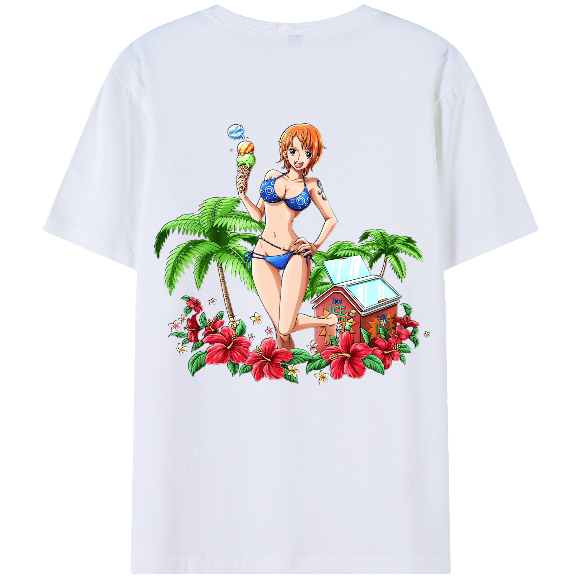 （画像用） ワンピース ナミ ONE PIECE Nami レディース半袖Tシャツ(バックプリント)