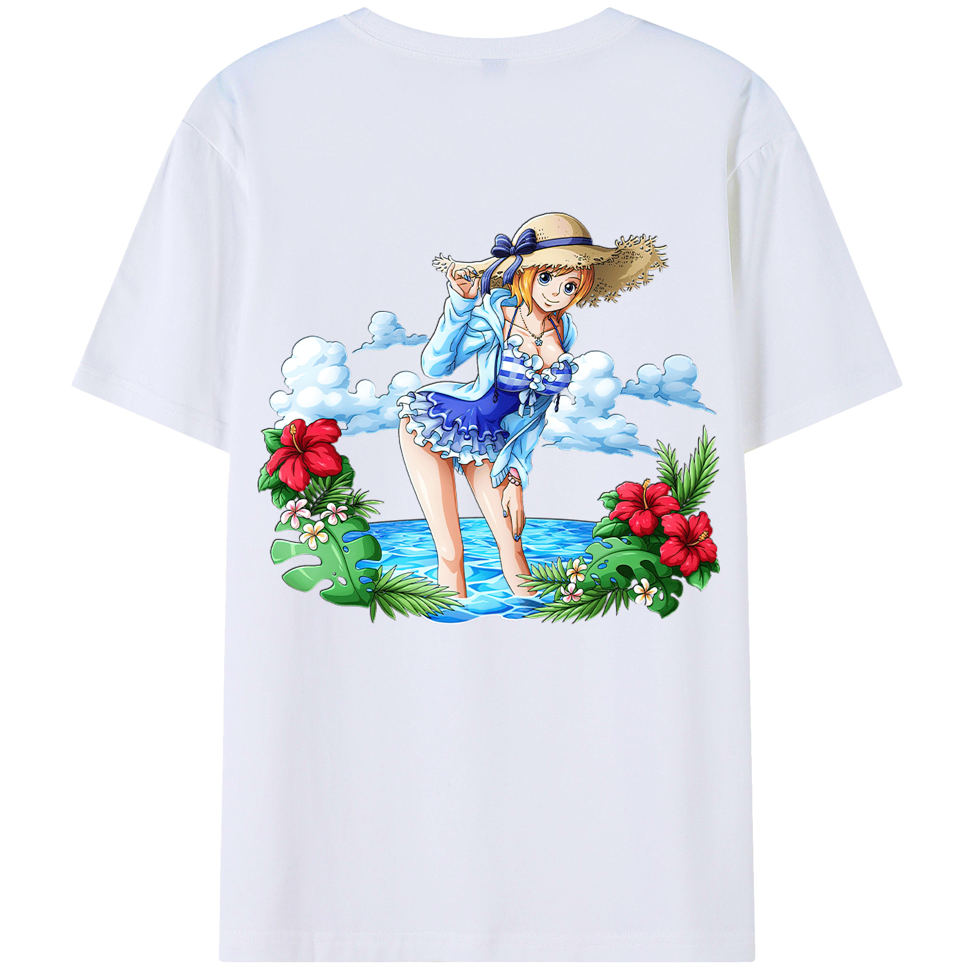 （画像用） ワンピース ナミ ONE PIECE Nami レディース半袖Tシャツ(バックプリント)