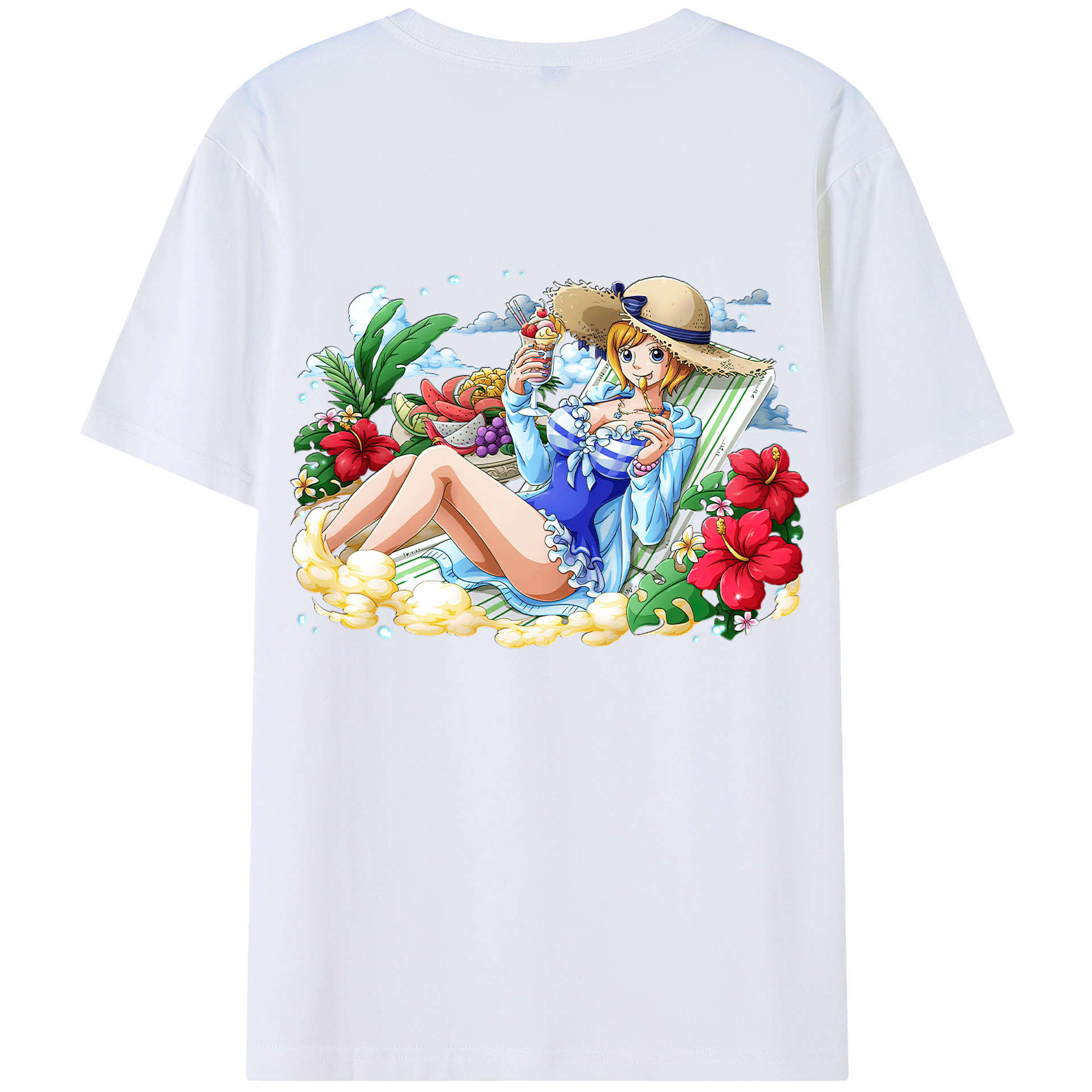 （画像用） ワンピース ナミ ONE PIECE Nami レディース半袖Tシャツ(バックプリント)