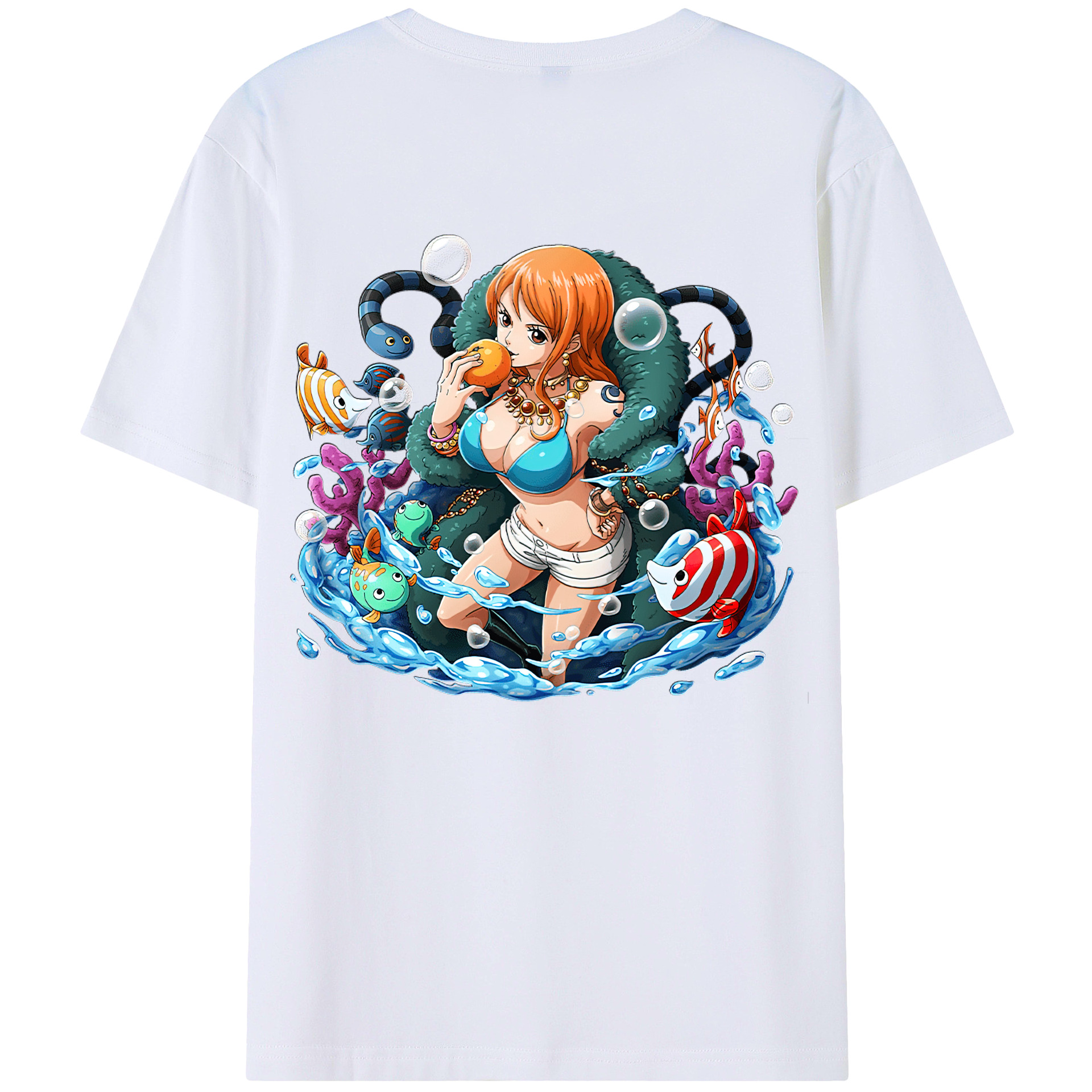 （画像用） ワンピース ナミ ONE PIECE Nami レディース半袖Tシャツ(バックプリント)