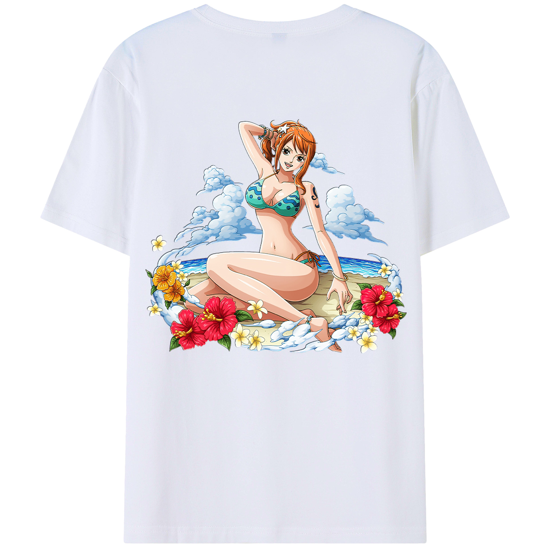 （画像用） ワンピース ナミ ONE PIECE Nami レディース半袖Tシャツ(バックプリント)