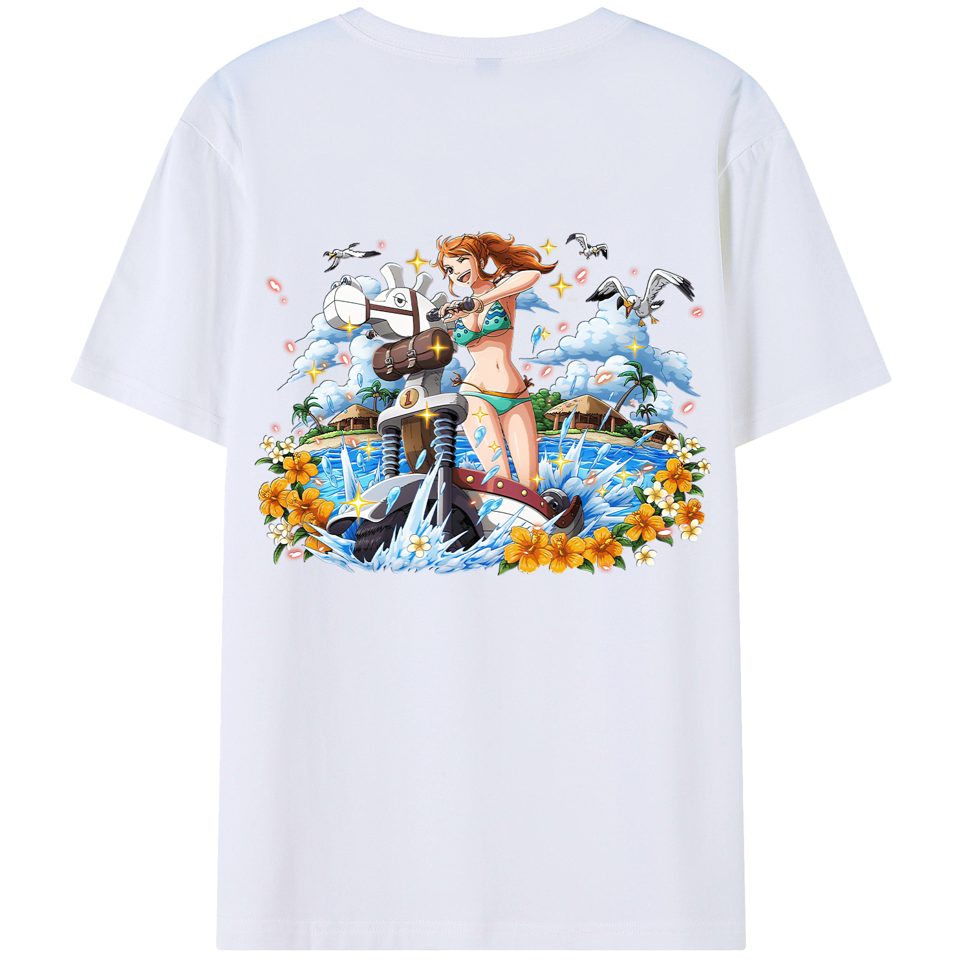 （画像用） ワンピース ナミ ONE PIECE Nami レディース半袖Tシャツ(バックプリント)