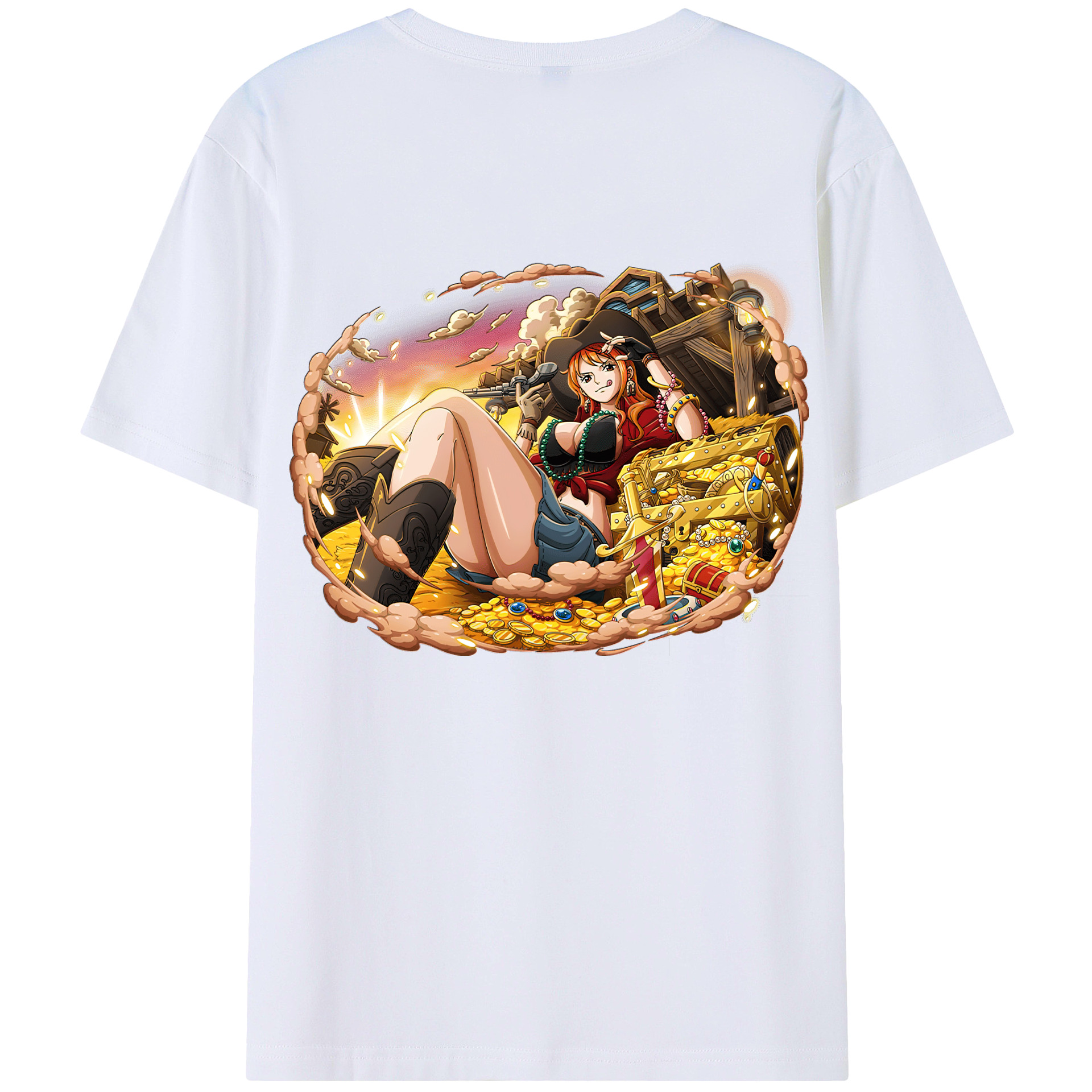 （画像用） ワンピース ナミ ONE PIECE Nami レディース半袖Tシャツ(バックプリント)