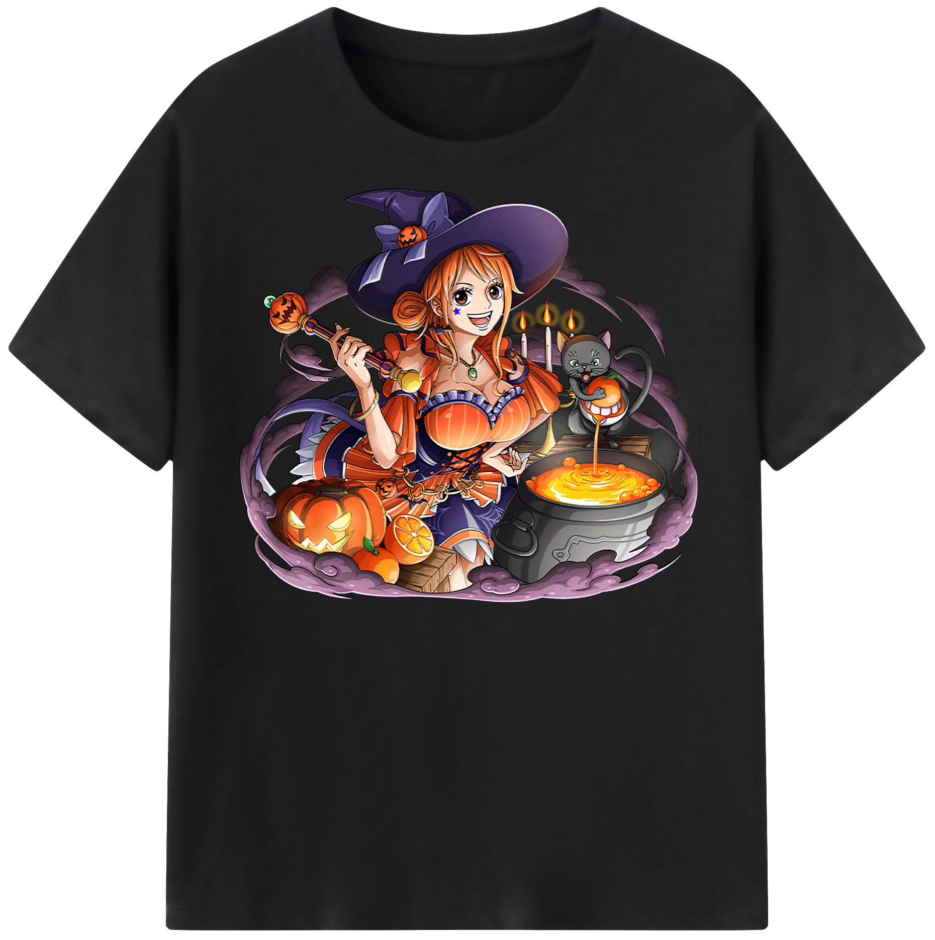 （画像用） ワンピース ナミ ONE PIECE Nami レディースカジュアルプリントTシャツ（綿100％）