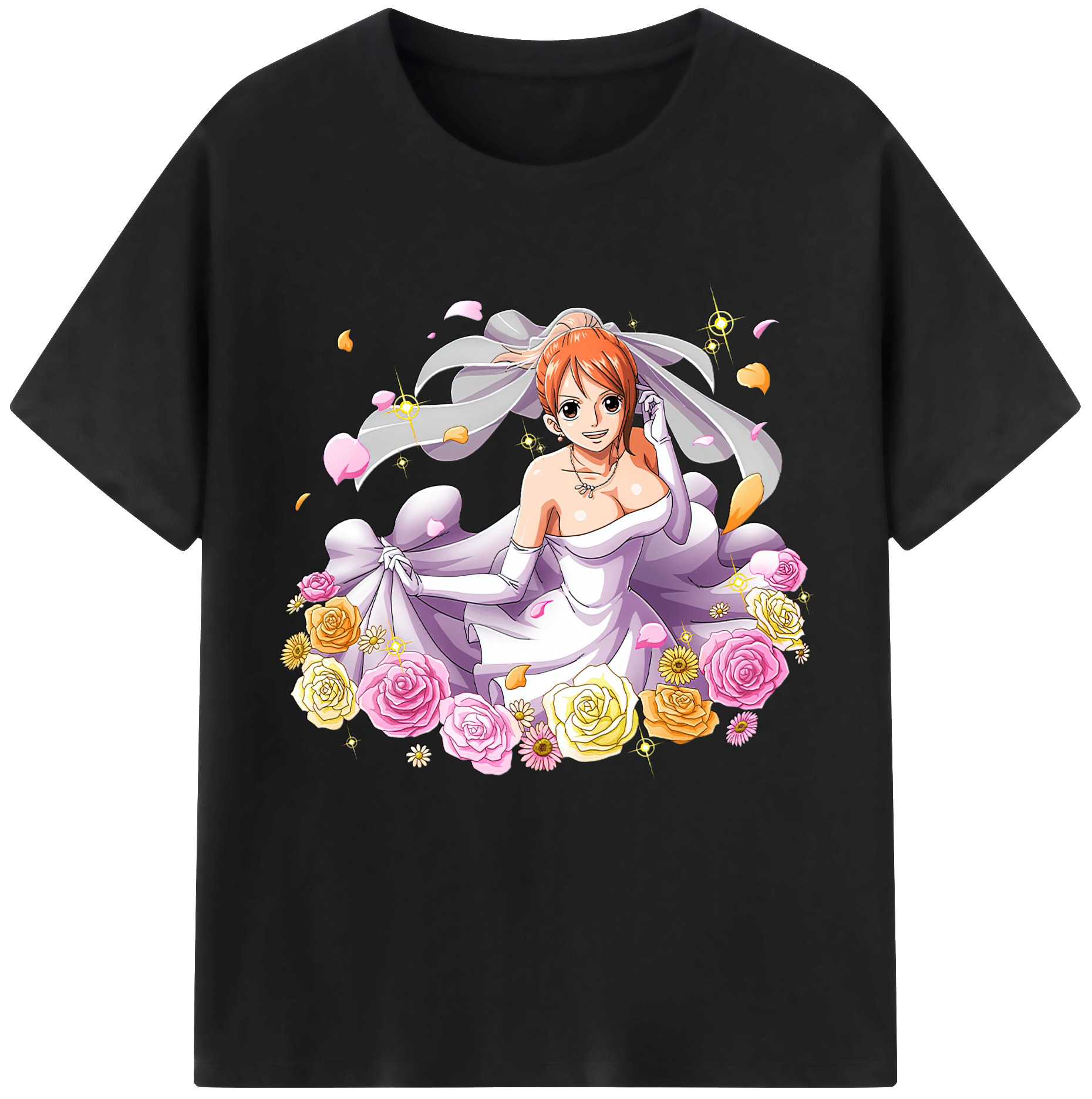 ワンピース ナミ ONE PIECE Nami レディースカジュアルプリントTシャツ（綿100％）