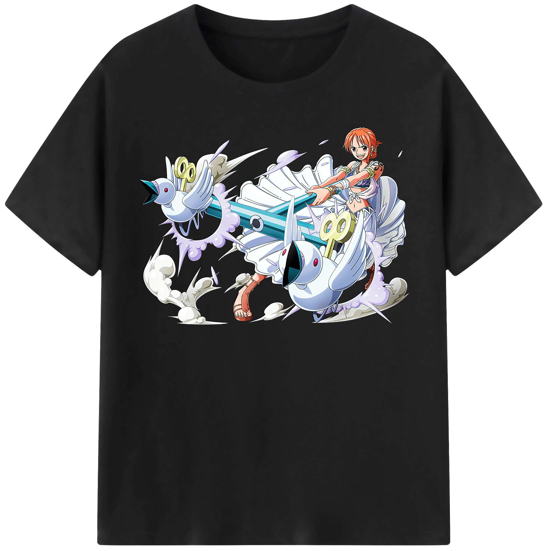（画像用） ワンピース ナミ ONE PIECE Nami レディースカジュアルプリントTシャツ（綿100％）
