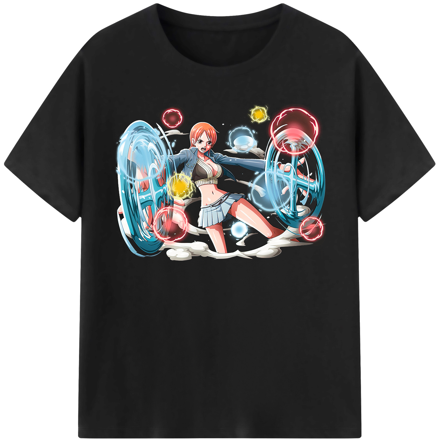 （画像用） ワンピース ナミ ONE PIECE Nami レディースカジュアルプリントTシャツ（綿100％）