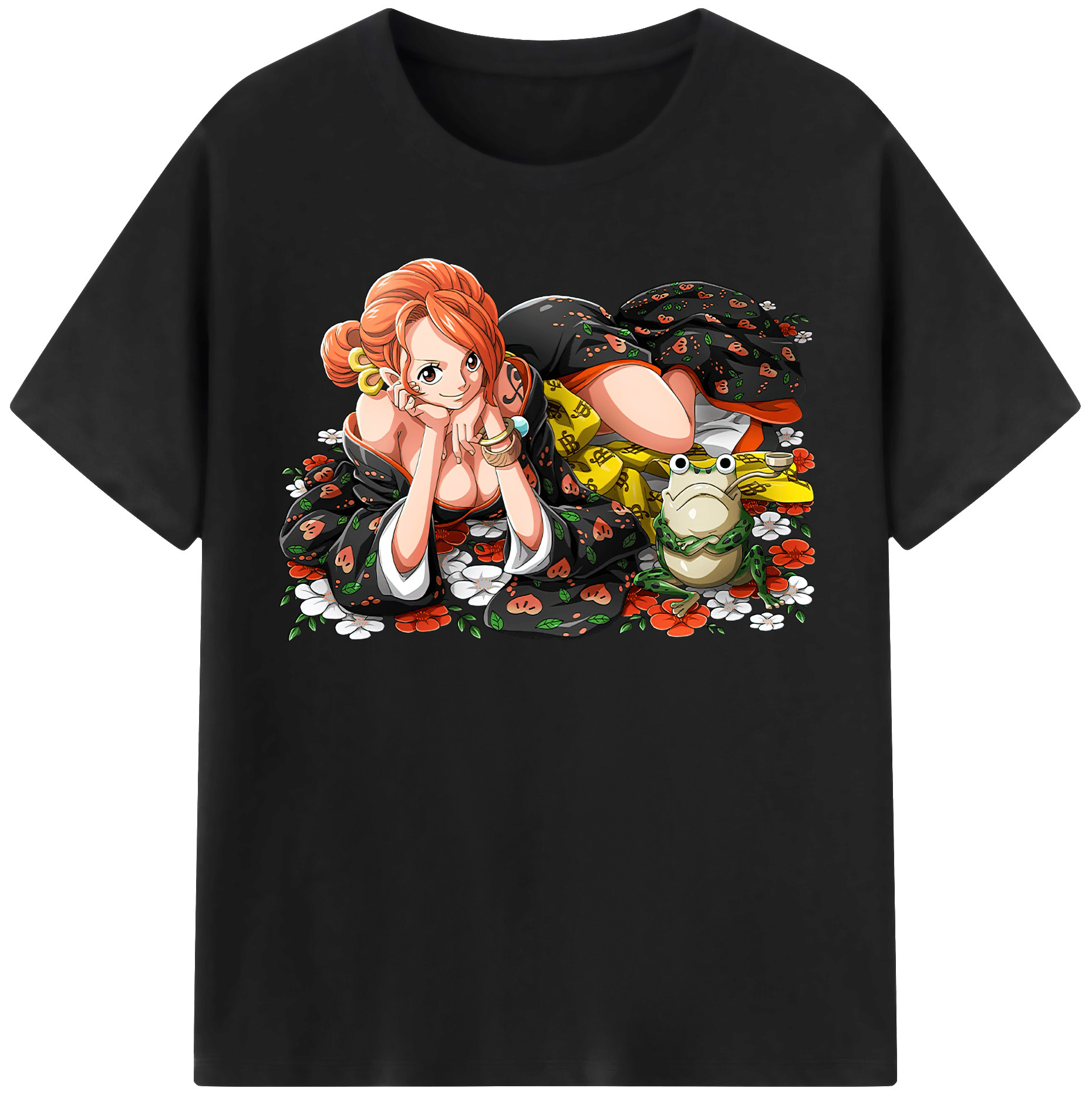 （画像用） ワンピース ナミ ONE PIECE Nami レディースカジュアルプリントTシャツ（綿100％）