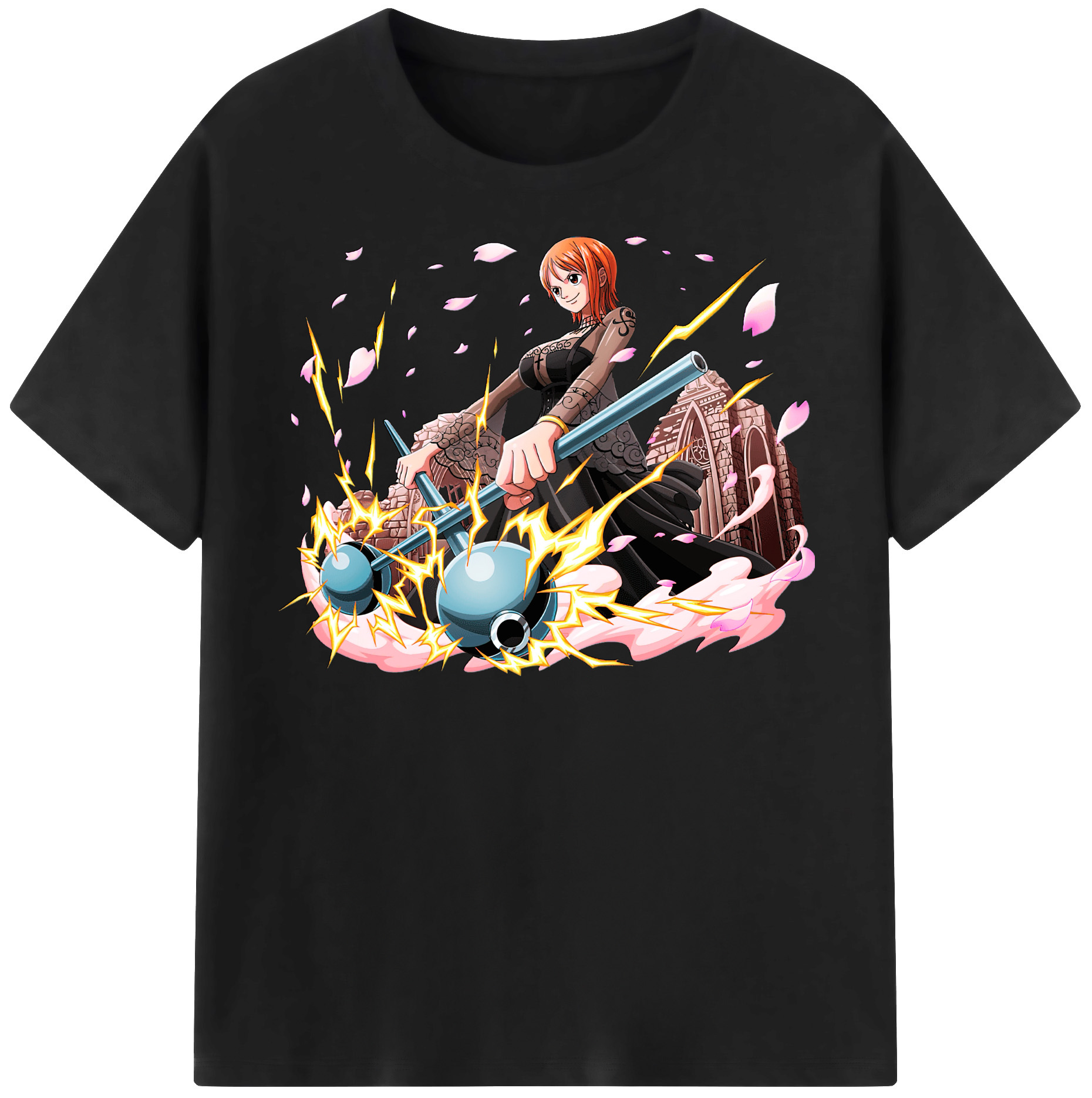 （画像用） ワンピース ナミ ONE PIECE Nami レディースカジュアルプリントTシャツ（綿100％）