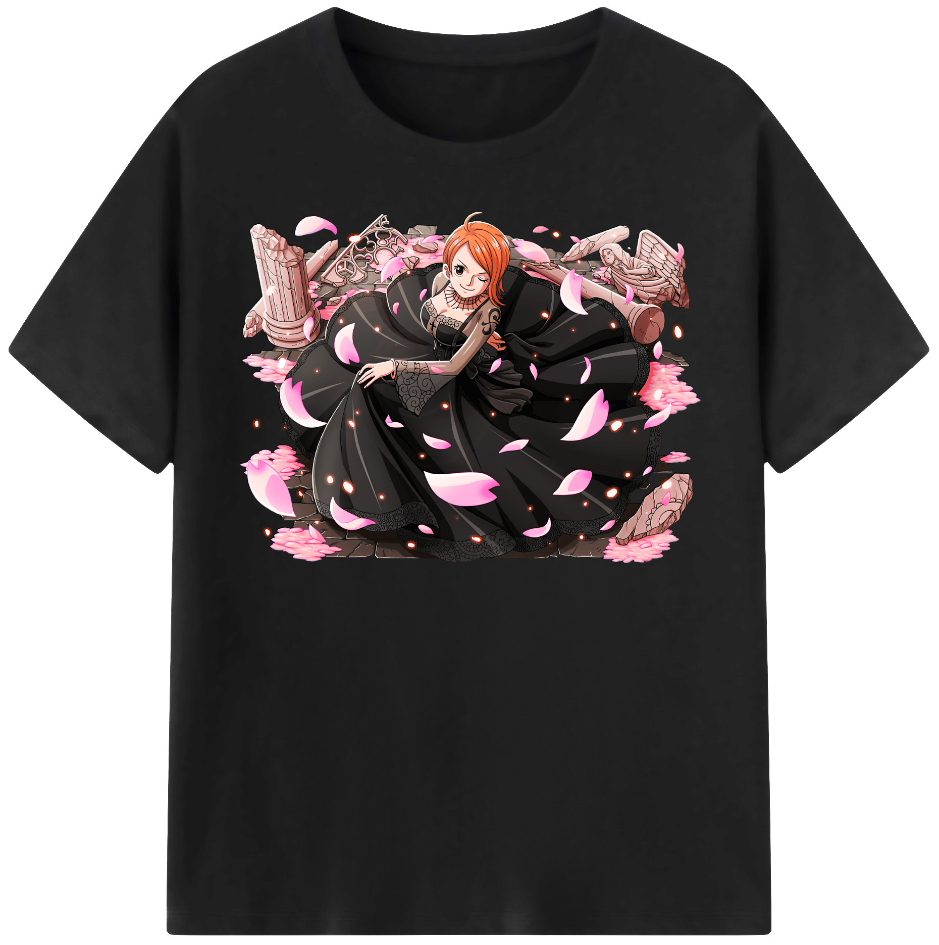 （画像用） ワンピース ナミ ONE PIECE Nami レディースカジュアルプリントTシャツ（綿100％）