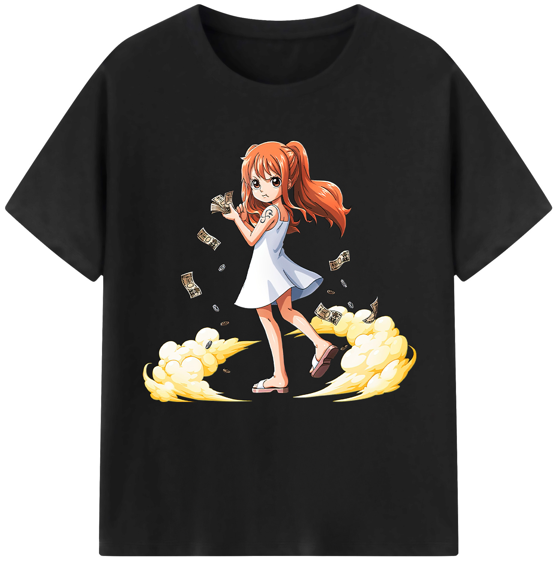 ワンピース ナミ ONE PIECE Nami レディースカジュアルプリントTシャツ（綿100％）