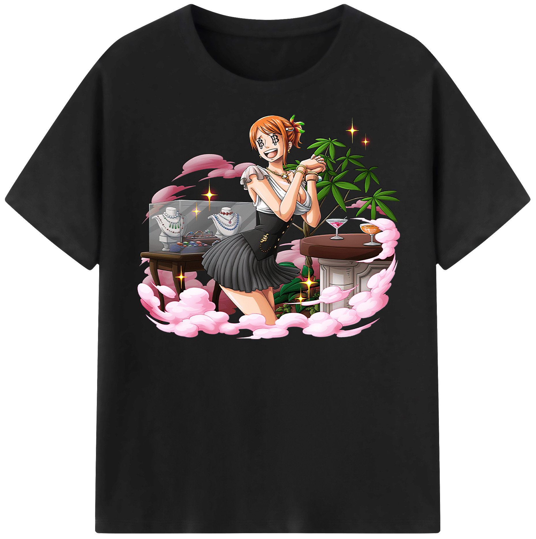 （画像用） ワンピース ナミ ONE PIECE Nami レディースカジュアルプリントTシャツ（綿100％）