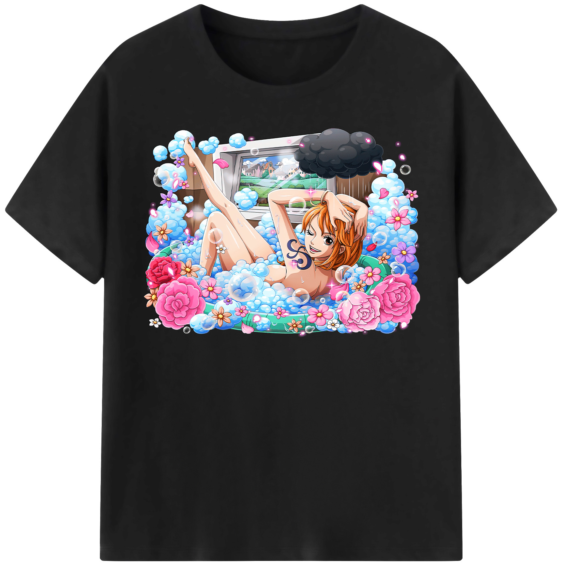 （画像用） ワンピース ナミ ONE PIECE Nami レディースカジュアルプリントTシャツ（綿100％）
