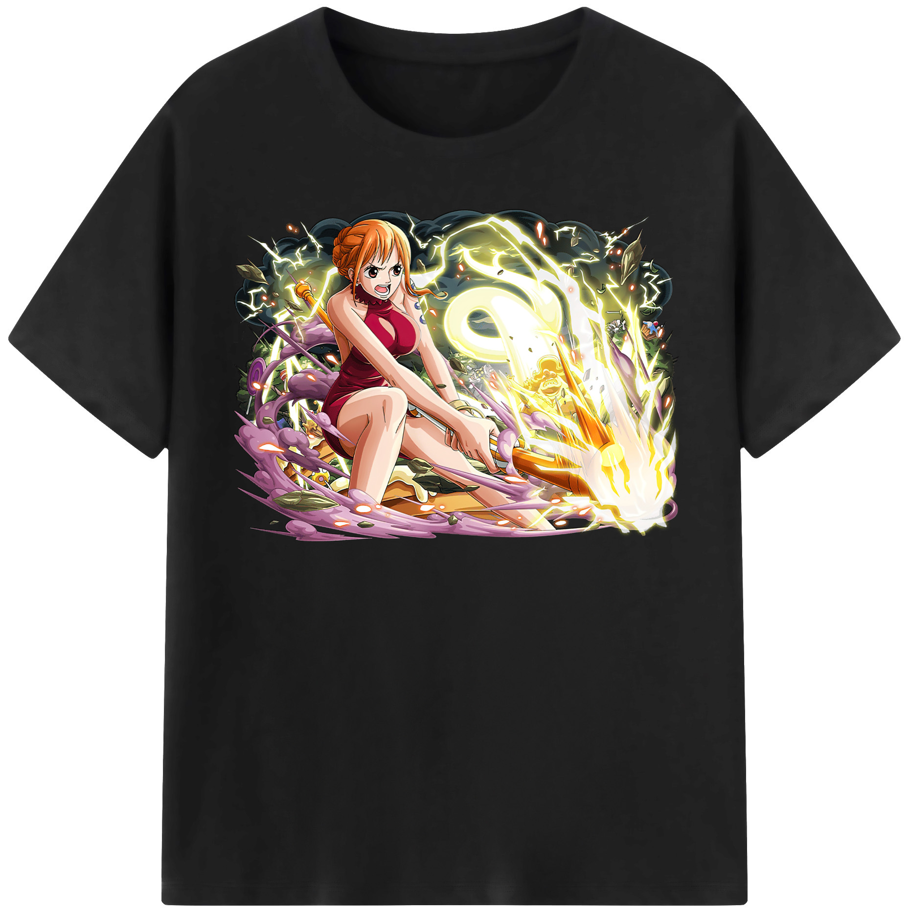（画像用） ワンピース ナミ ONE PIECE Nami レディースカジュアルプリントTシャツ（綿100％）
