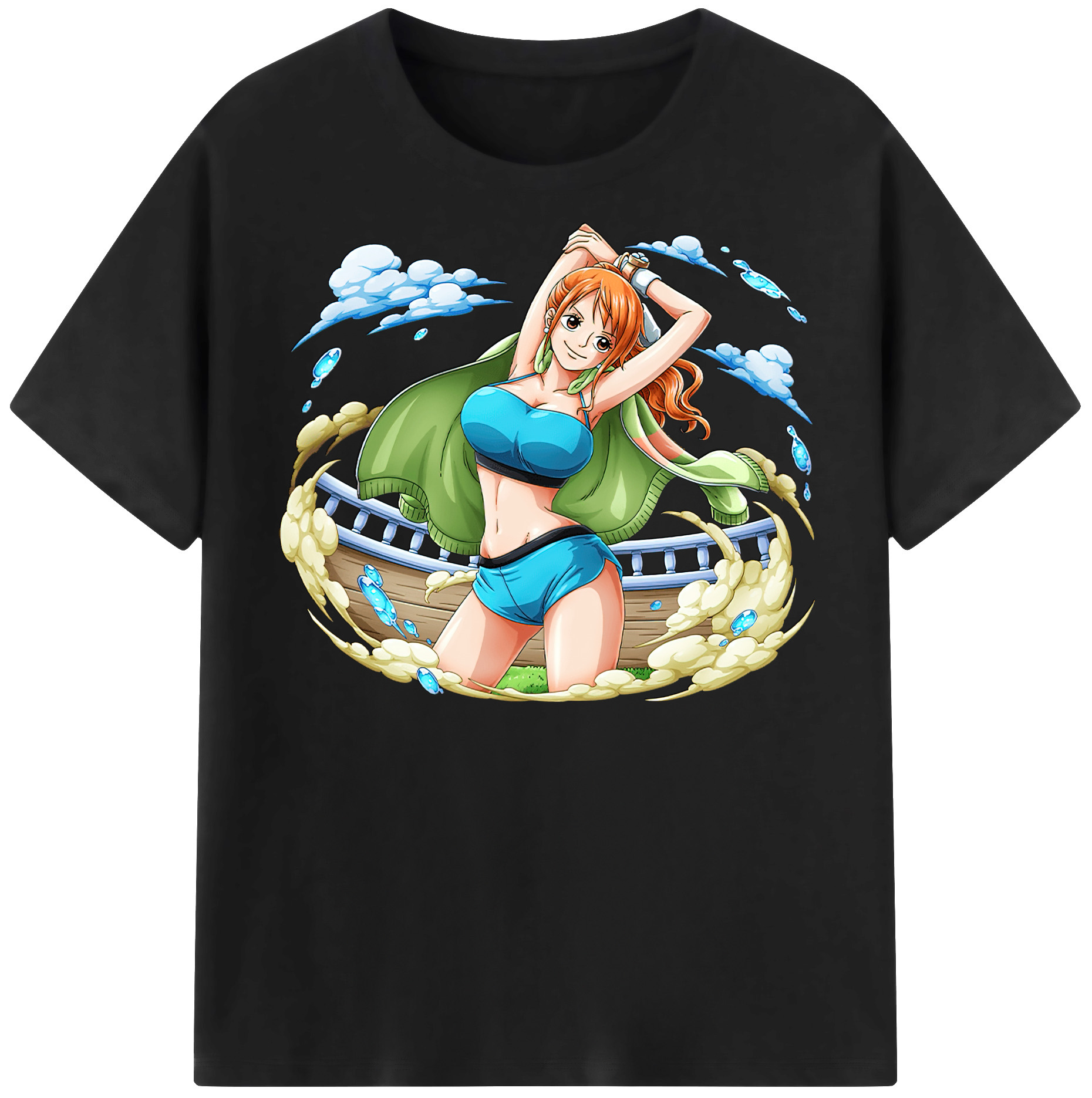 （画像用） ワンピース ナミ ONE PIECE Nami レディースカジュアルプリントTシャツ（綿100％）