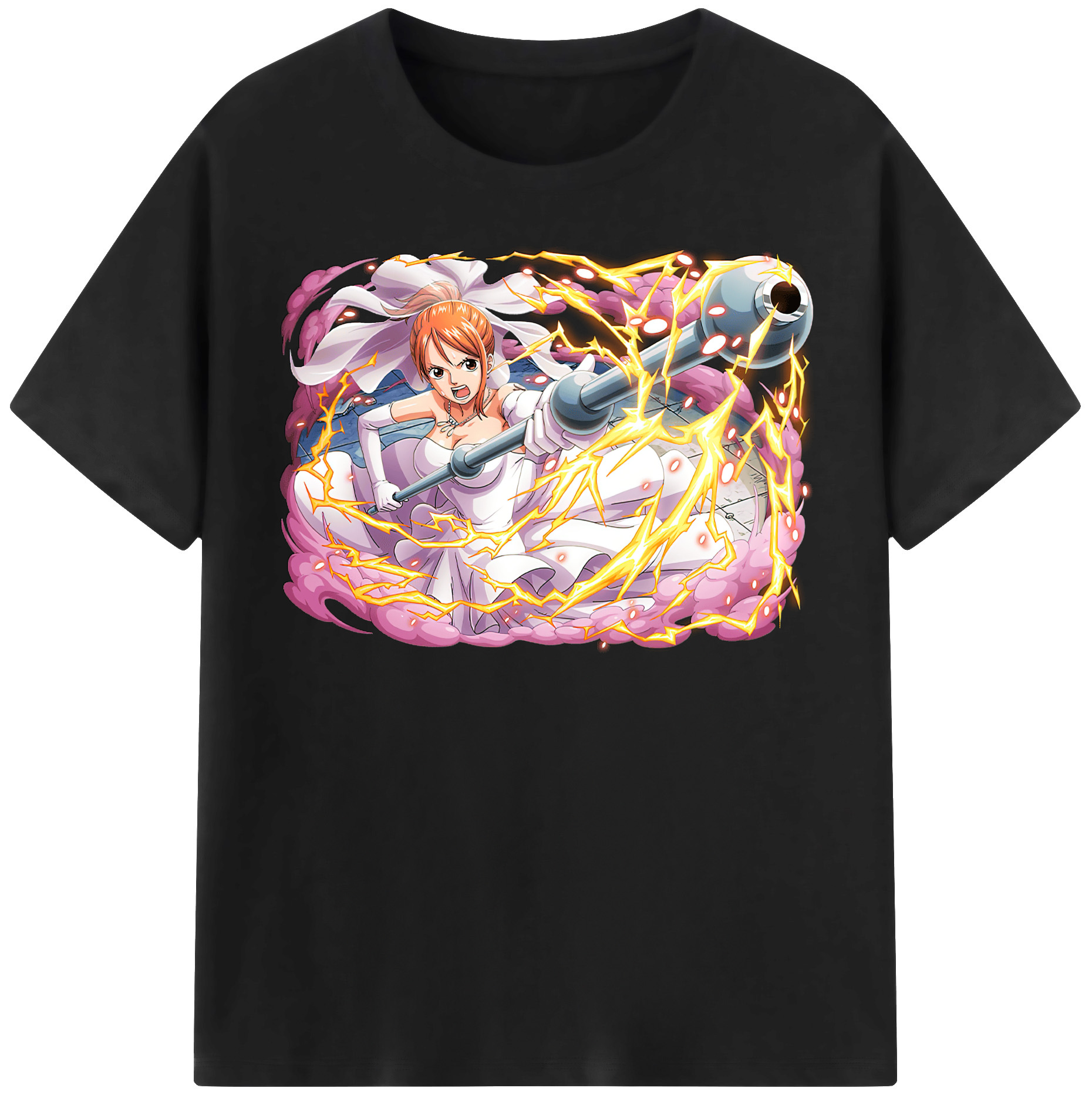 （画像用） ワンピース ナミ ONE PIECE Nami レディースカジュアルプリントTシャツ（綿100％）