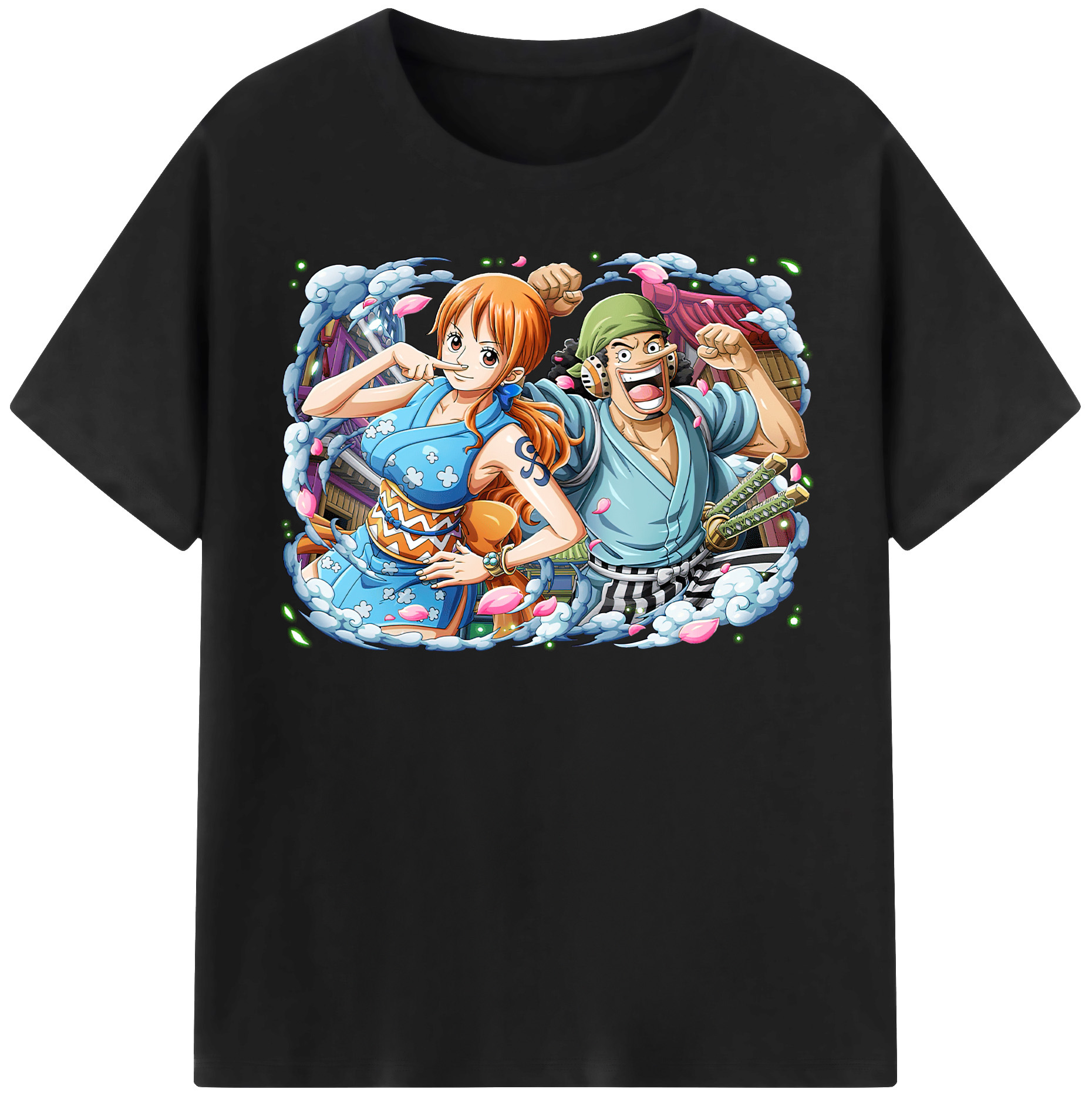（画像用） ワンピース ナミ ONE PIECE Nami レディースカジュアルプリントTシャツ（綿100％）