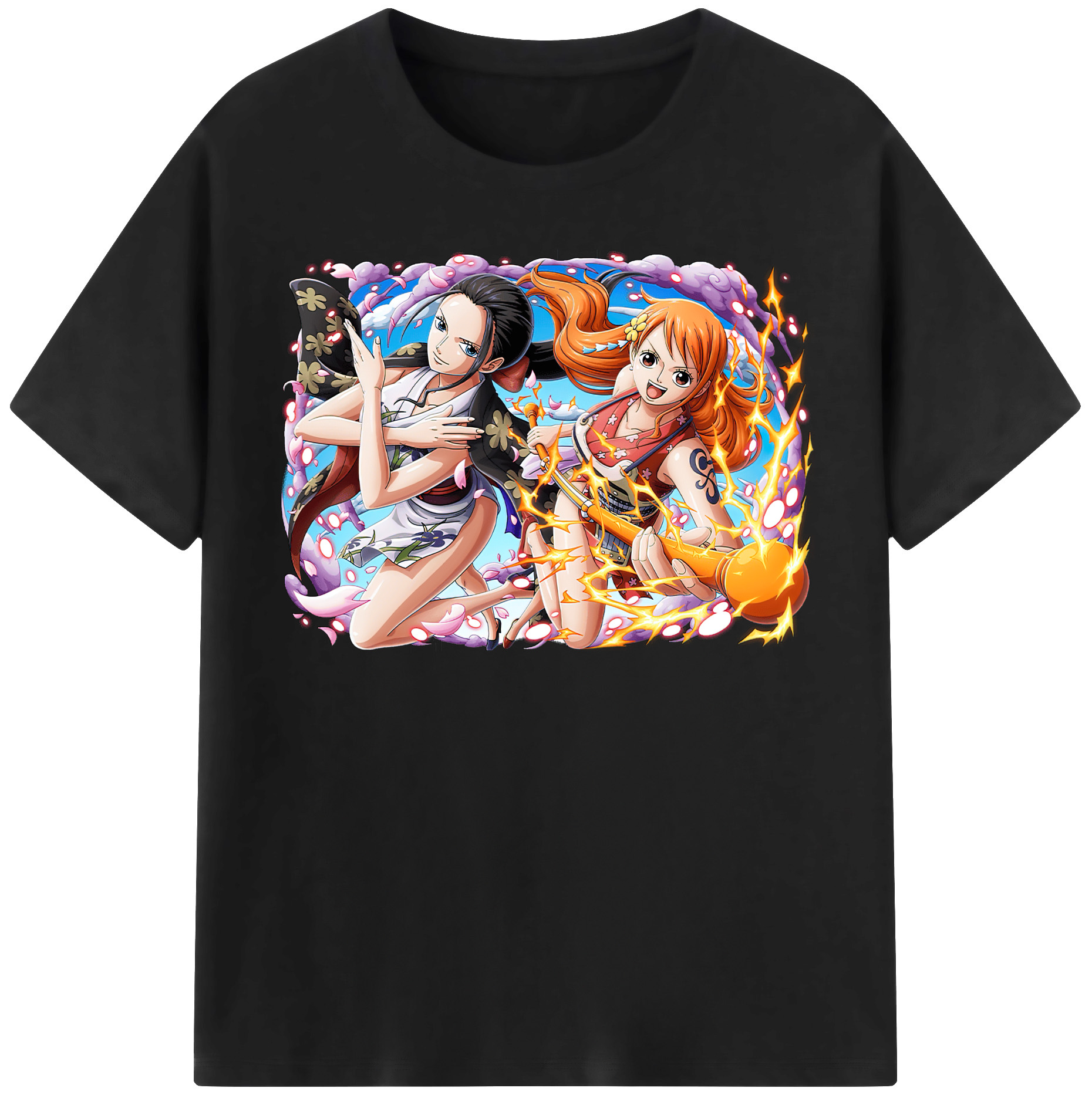 （画像用） ワンピース ナミ ONE PIECE Nami レディースカジュアルプリントTシャツ（綿100％）
