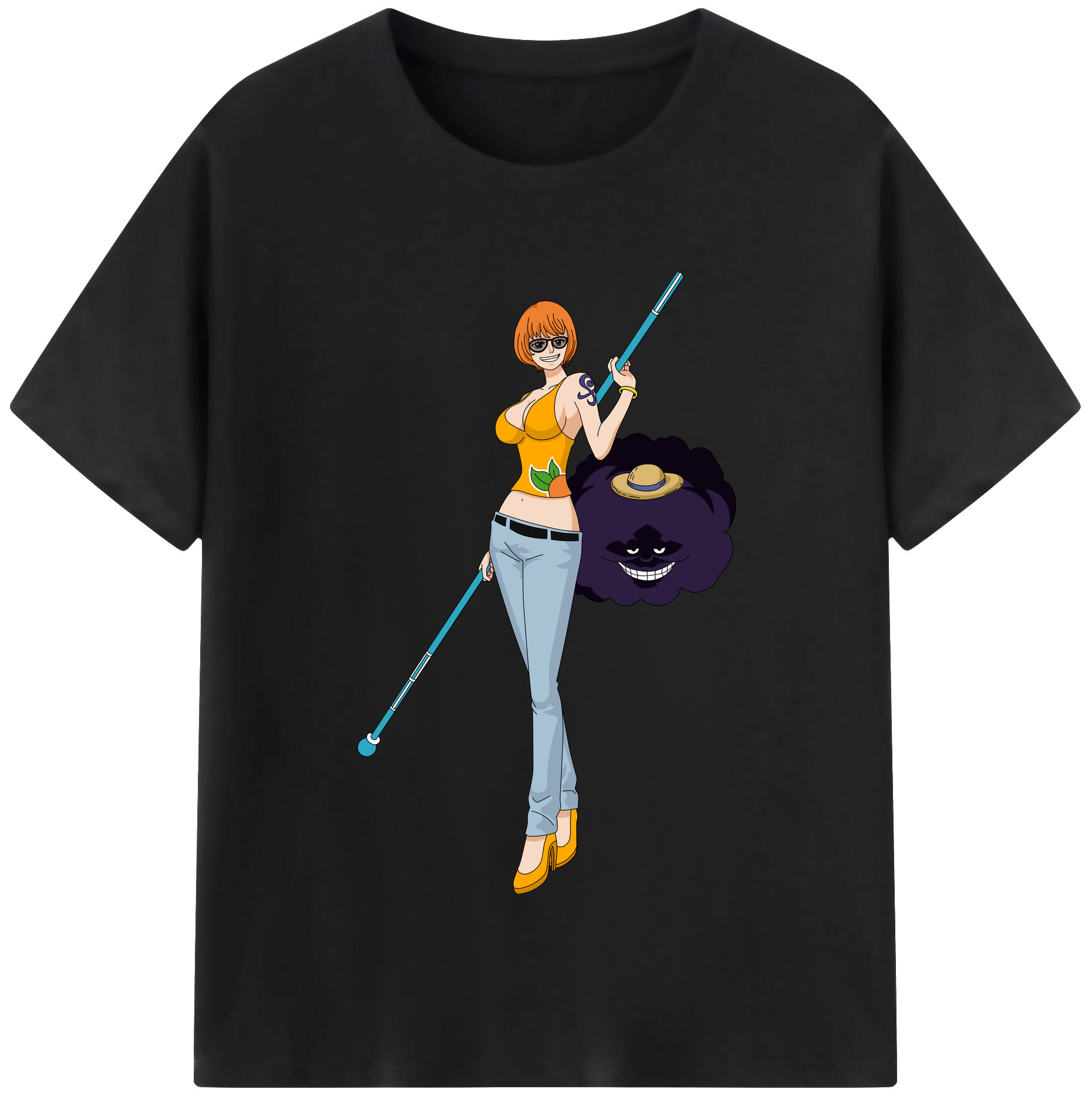 （画像用） ワンピース ナミ ONE PIECE Nami レディースカジュアルプリントTシャツ（綿100％）