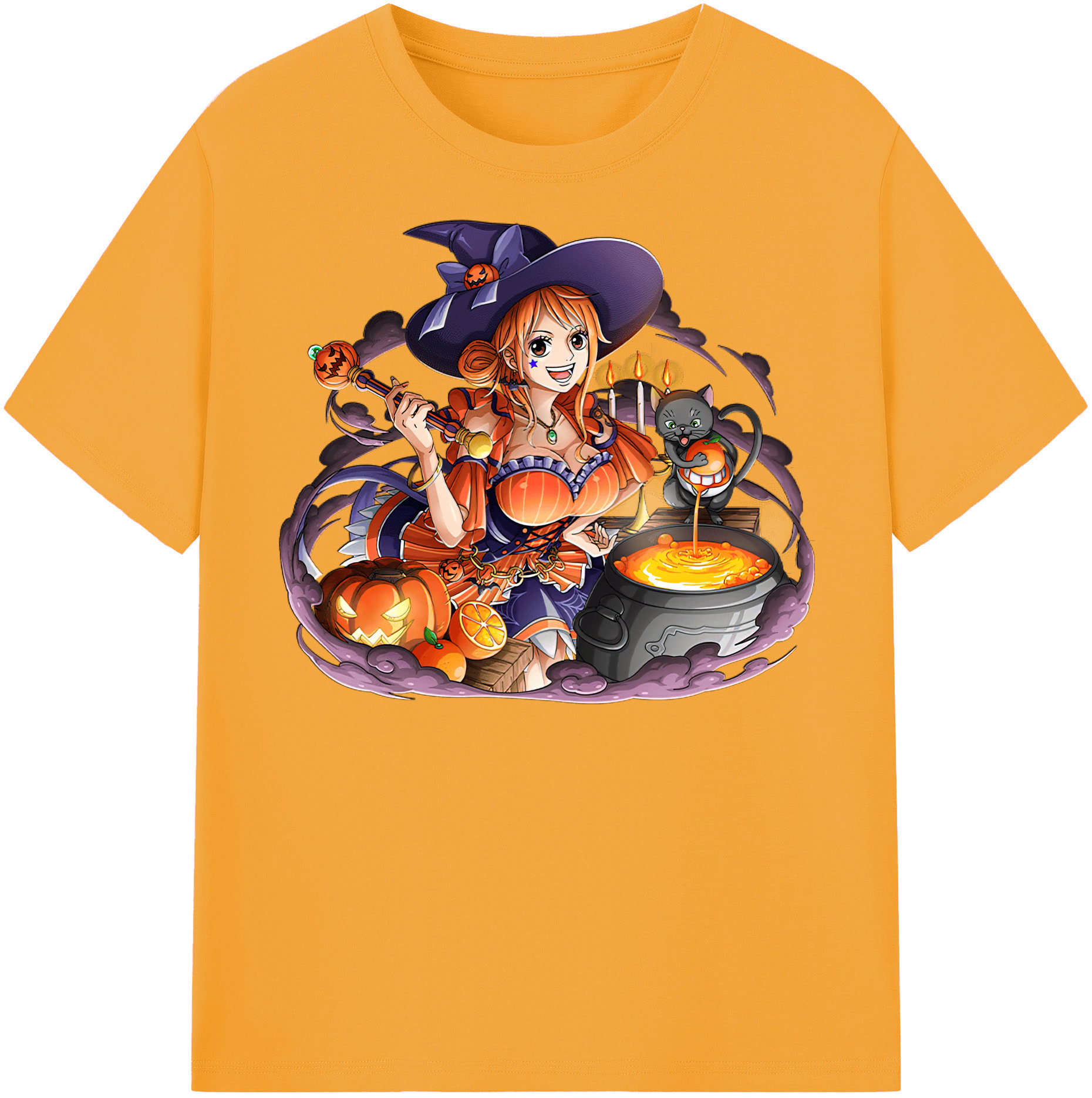 （画像用） ワンピース ナミ ONE PIECE Nami レディースカジュアルプリントTシャツ（綿100％）