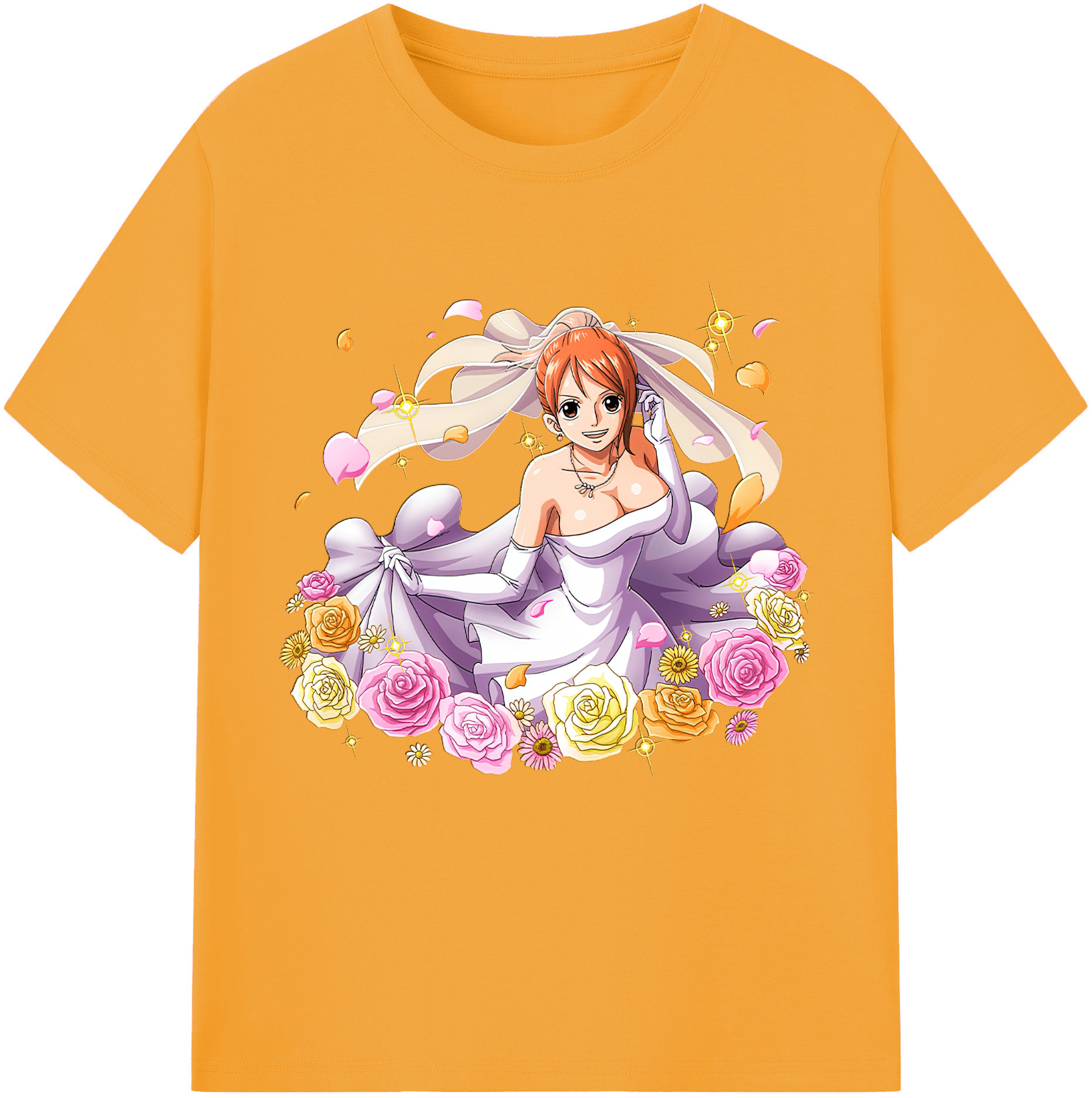 ワンピース ナミ ONE PIECE Nami レディースカジュアルプリントTシャツ（綿100％）