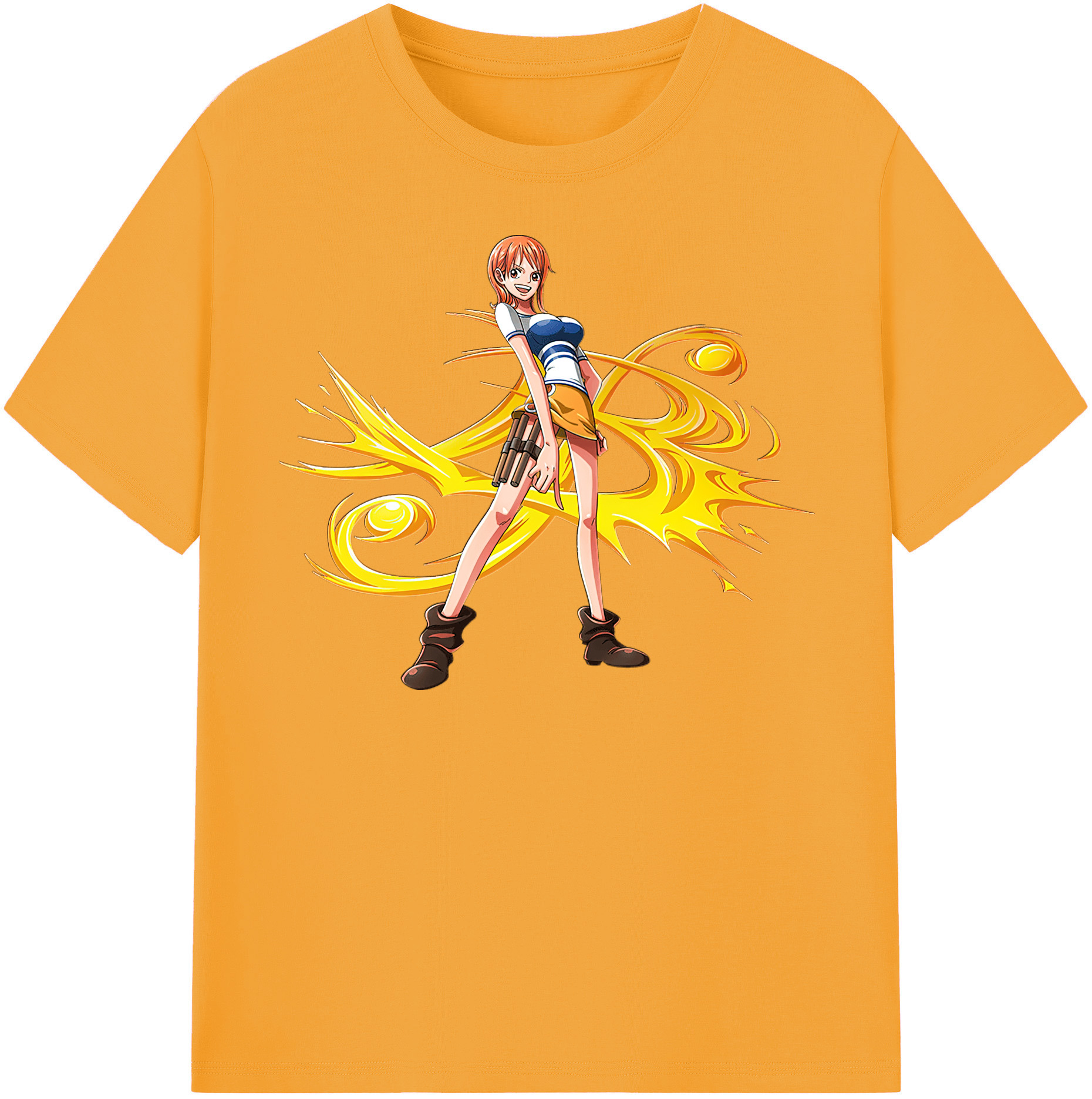 （画像用） ワンピース ナミ ONE PIECE Nami レディースカジュアルプリントTシャツ（綿100％）