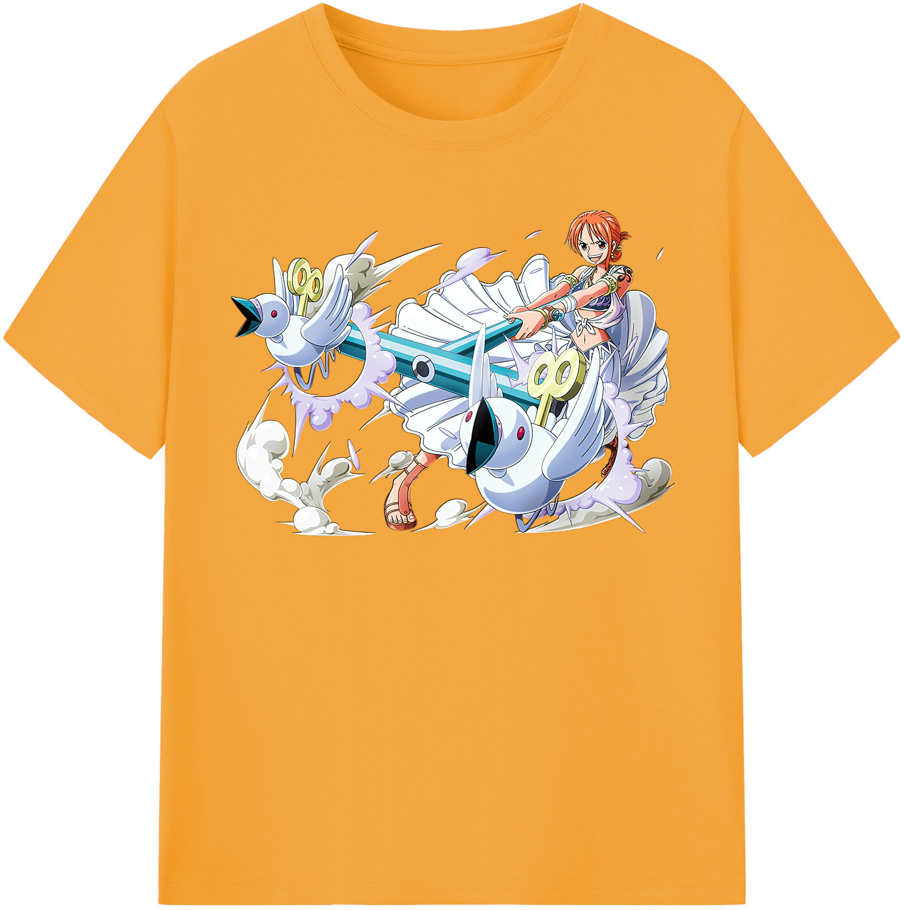 （画像用） ワンピース ナミ ONE PIECE Nami レディースカジュアルプリントTシャツ（綿100％）