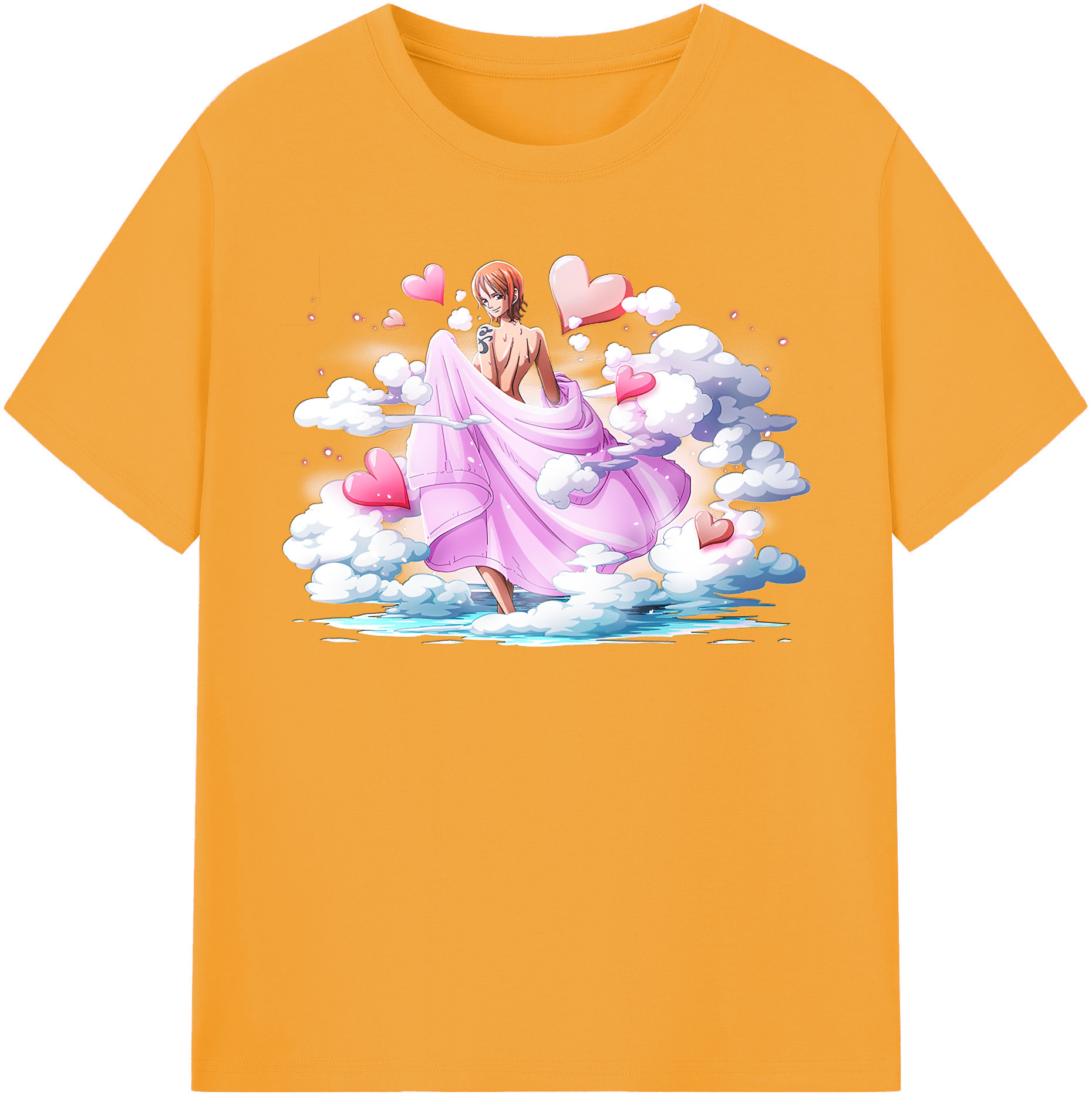 （画像用） ワンピース ナミ ONE PIECE Nami レディースカジュアルプリントTシャツ（綿100％）