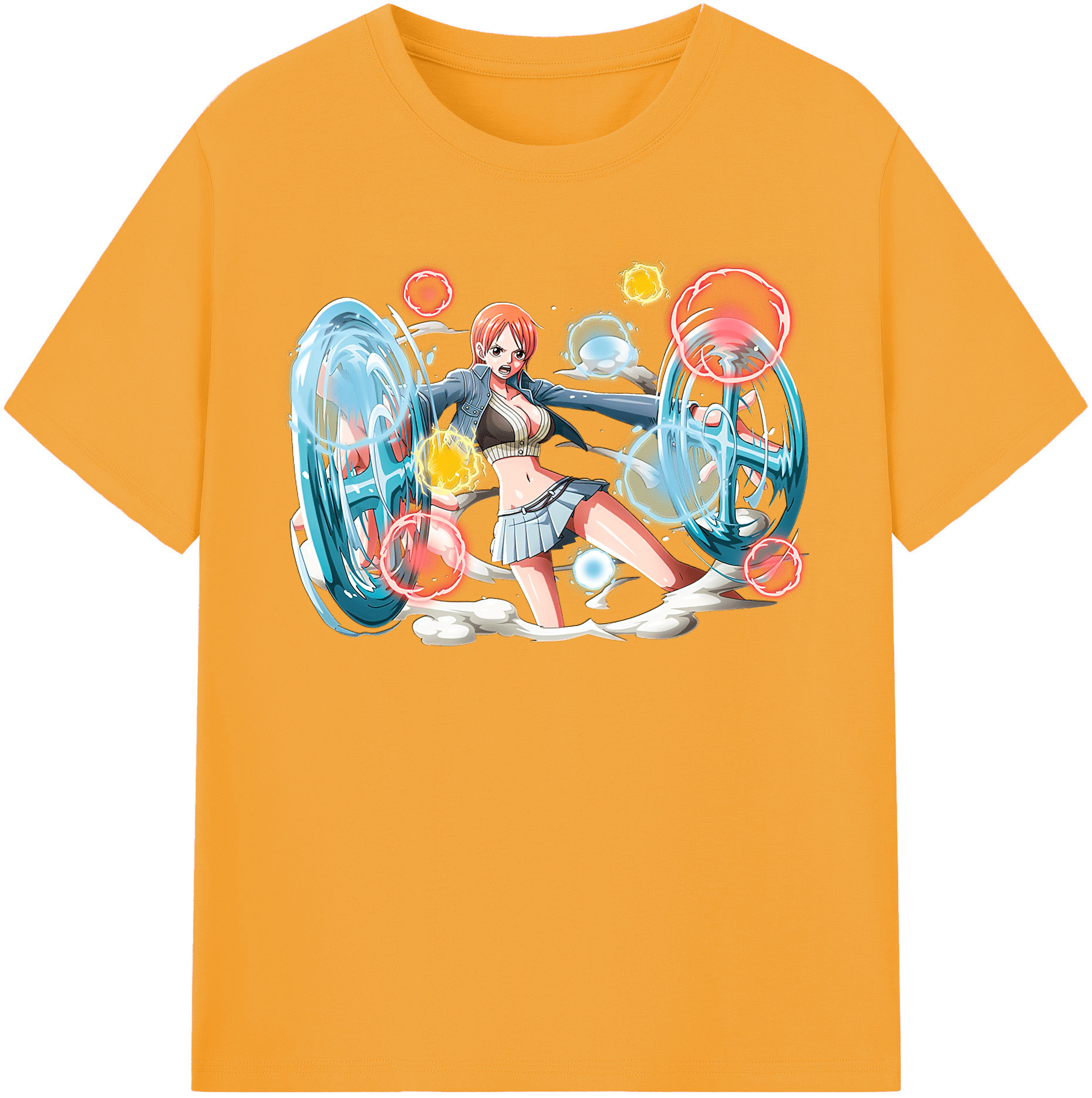 （画像用） ワンピース ナミ ONE PIECE Nami レディースカジュアルプリントTシャツ（綿100％）