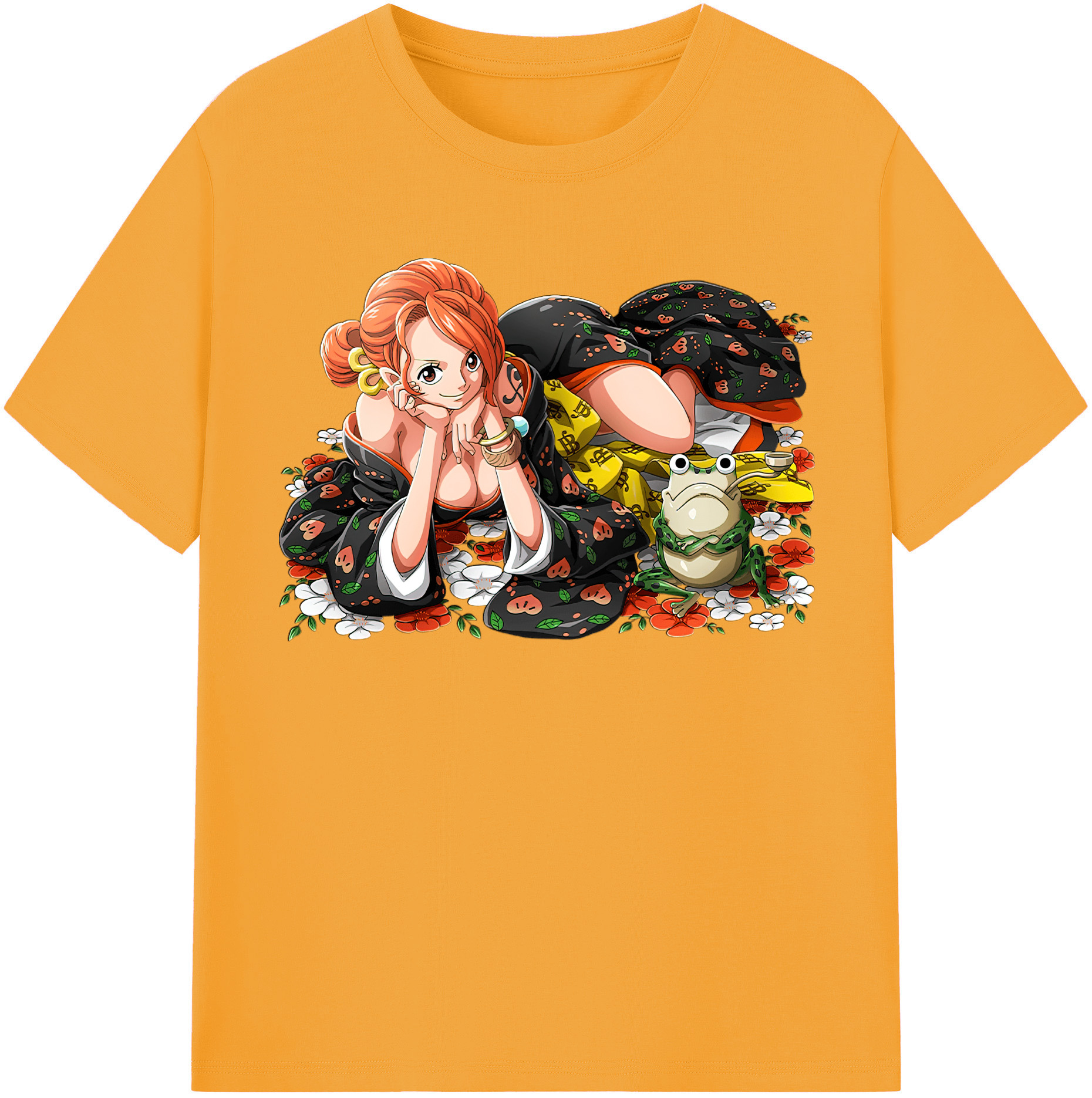 （画像用） ワンピース ナミ ONE PIECE Nami レディースカジュアルプリントTシャツ（綿100％）