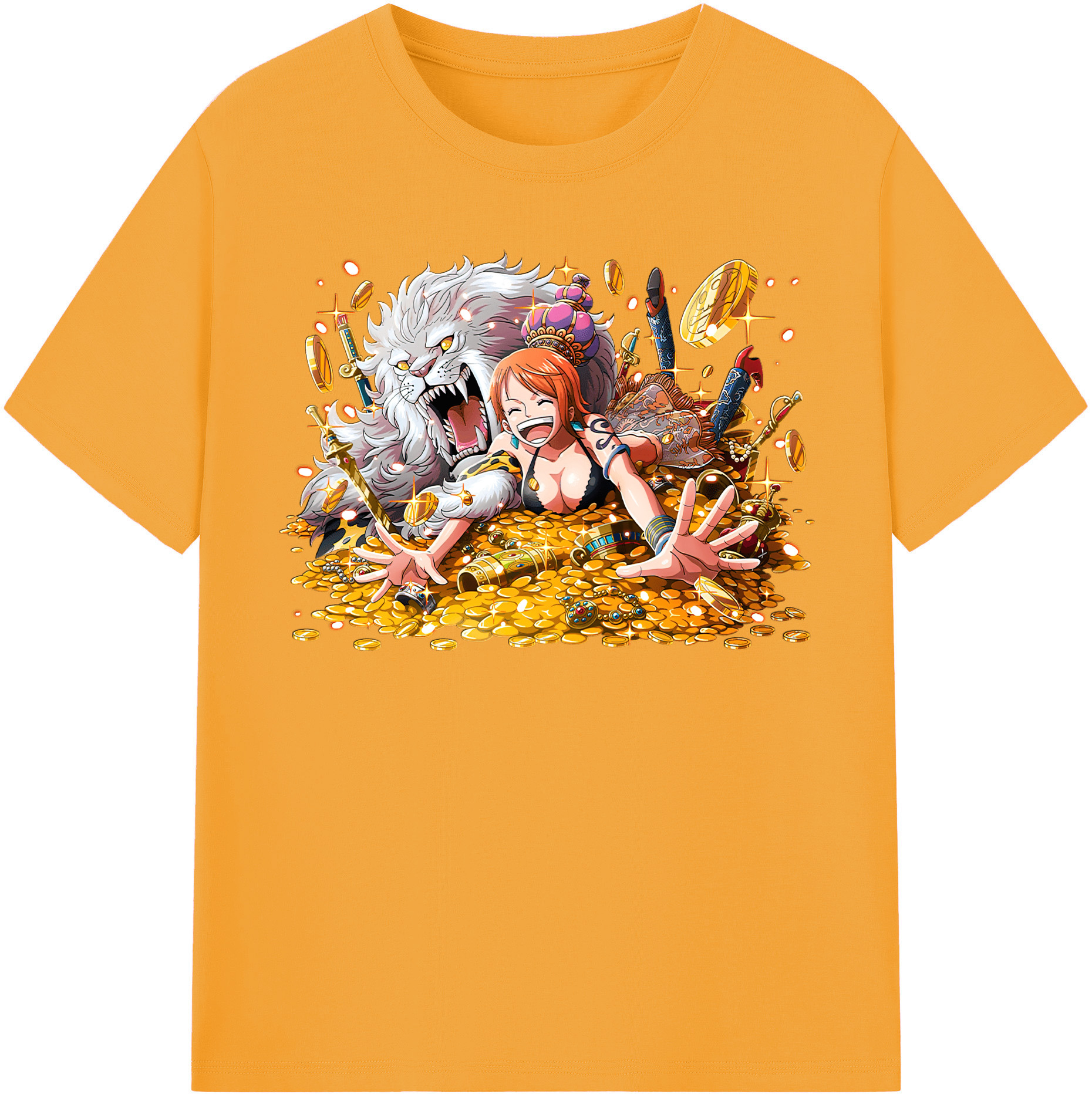 （画像用） ワンピース ナミ ONE PIECE Nami レディースカジュアルプリントTシャツ（綿100％）