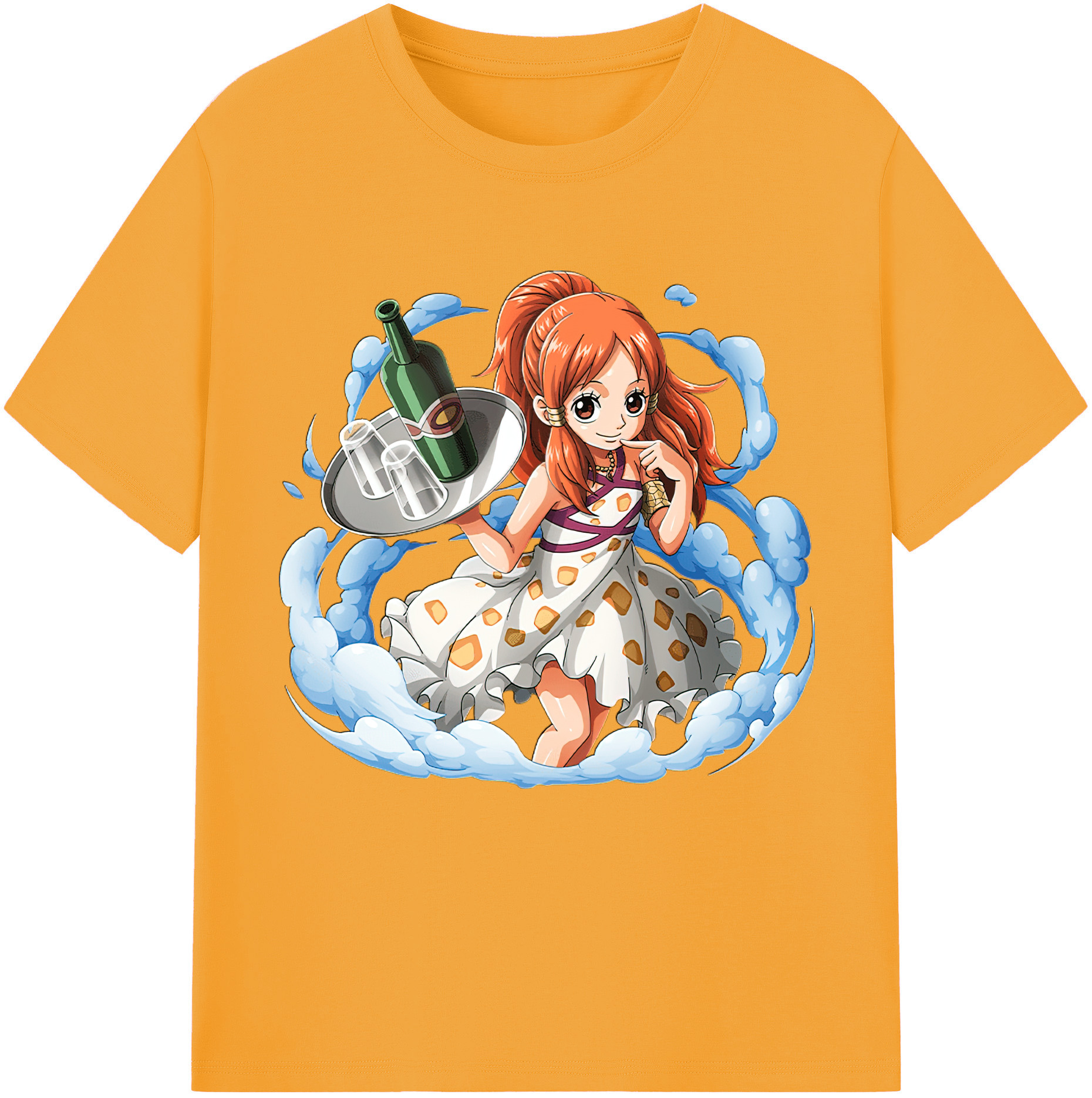 （画像用） ワンピース ナミ ONE PIECE Nami レディースカジュアルプリントTシャツ（綿100％）