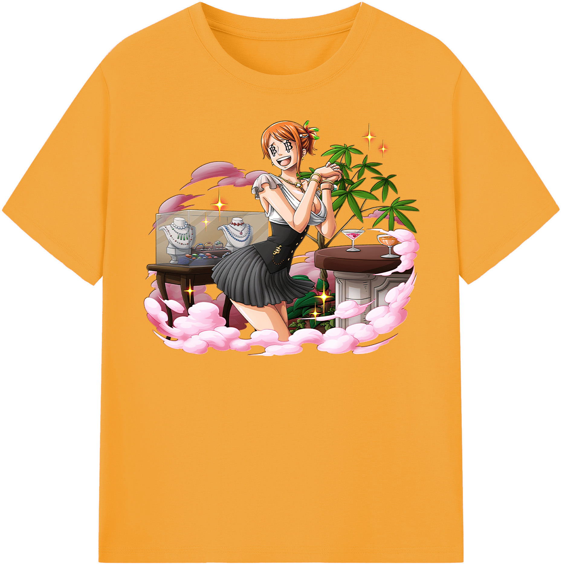 （画像用） ワンピース ナミ ONE PIECE Nami レディースカジュアルプリントTシャツ（綿100％）