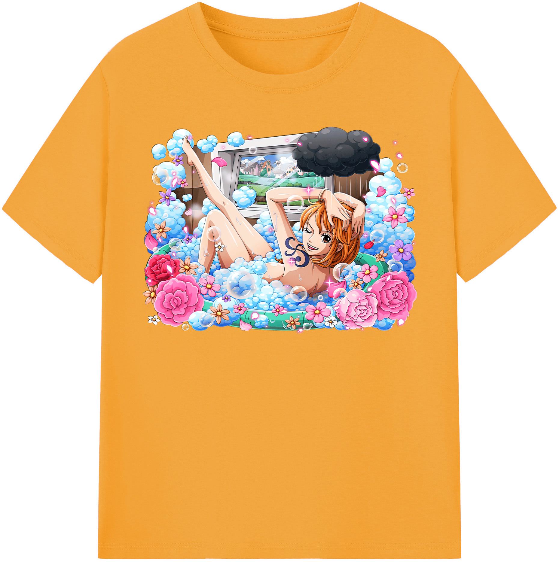 （画像用） ワンピース ナミ ONE PIECE Nami レディースカジュアルプリントTシャツ（綿100％）